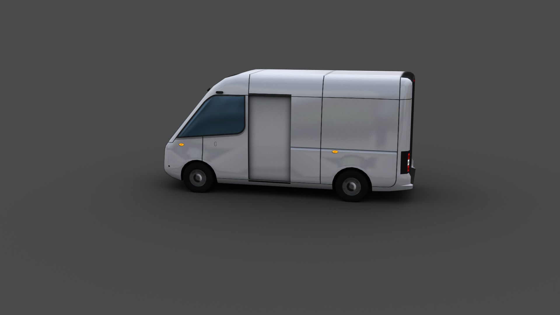 Electric Van 2 Lowpoly Low-poly 3D model_10