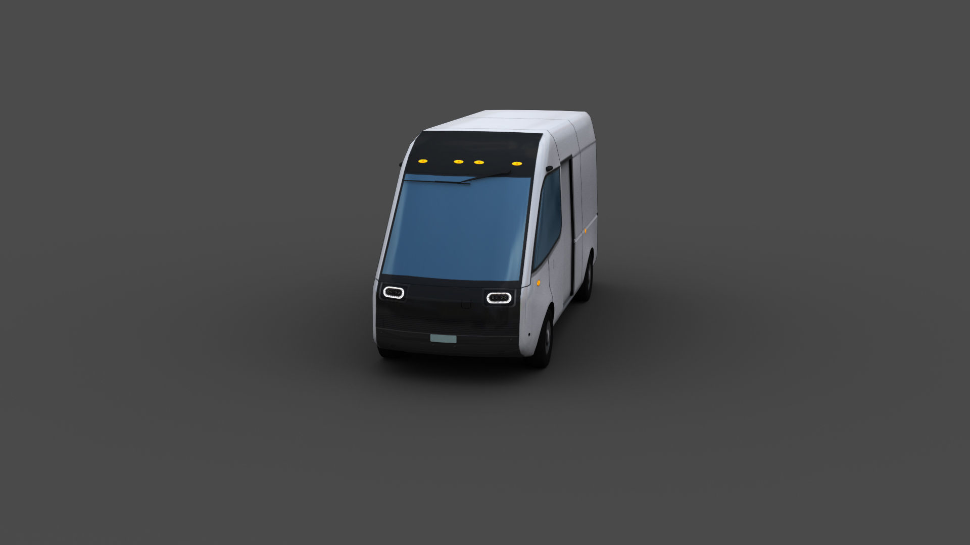 Electric Van 2 Lowpoly Low-poly 3D model_2