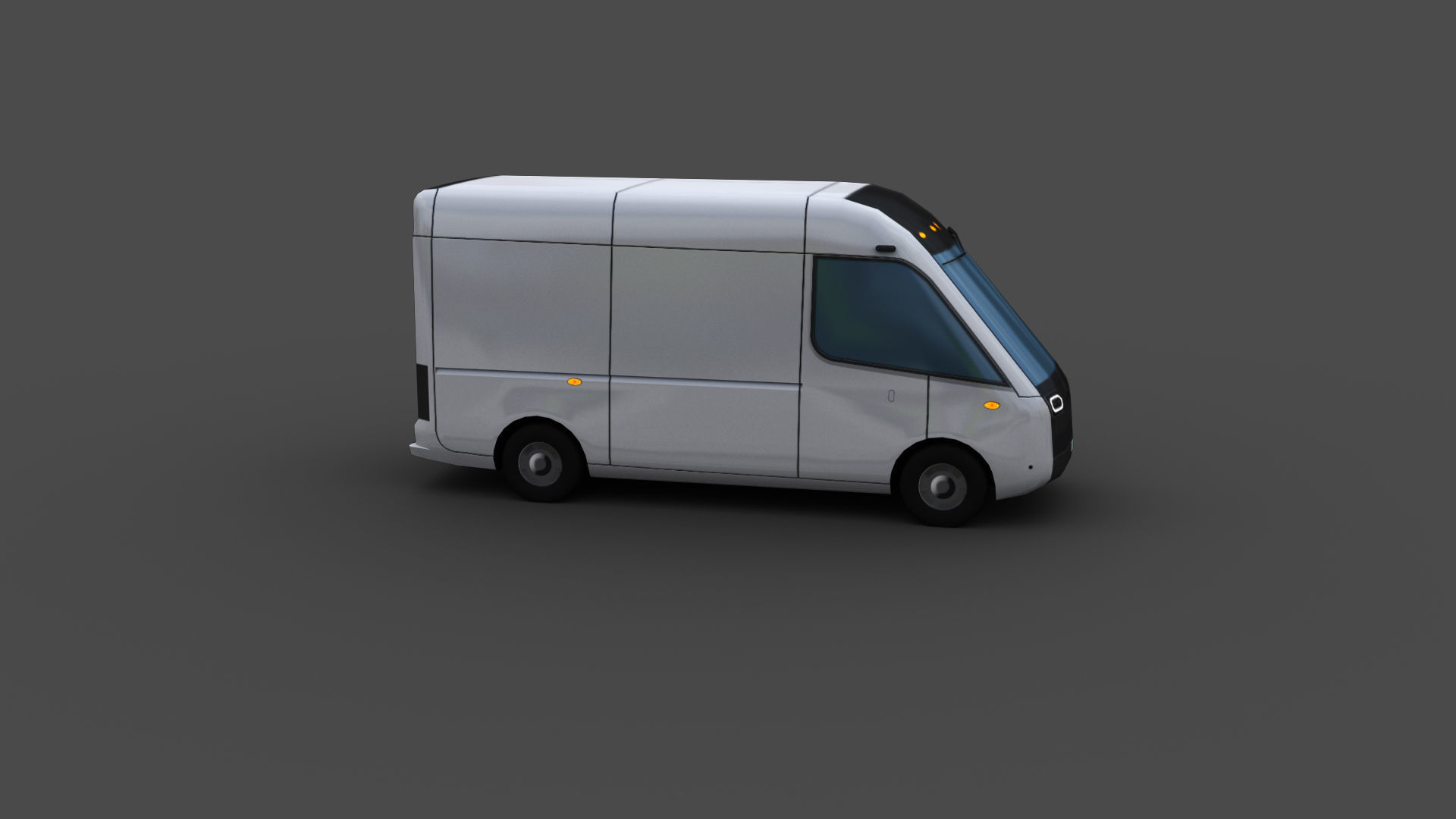 Electric Van 2 Lowpoly Low-poly 3D model_5