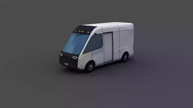 Electric Van 2 Lowpoly Low-poly 3D model