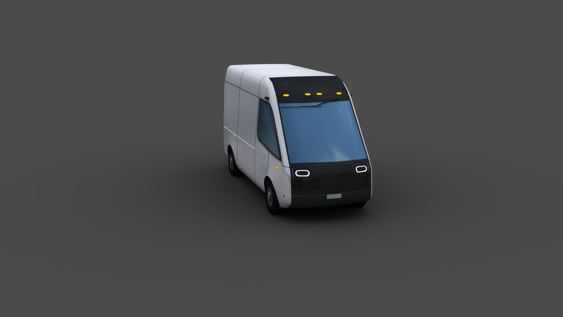 Electric Van 2 Lowpoly Low-poly 3D model_3