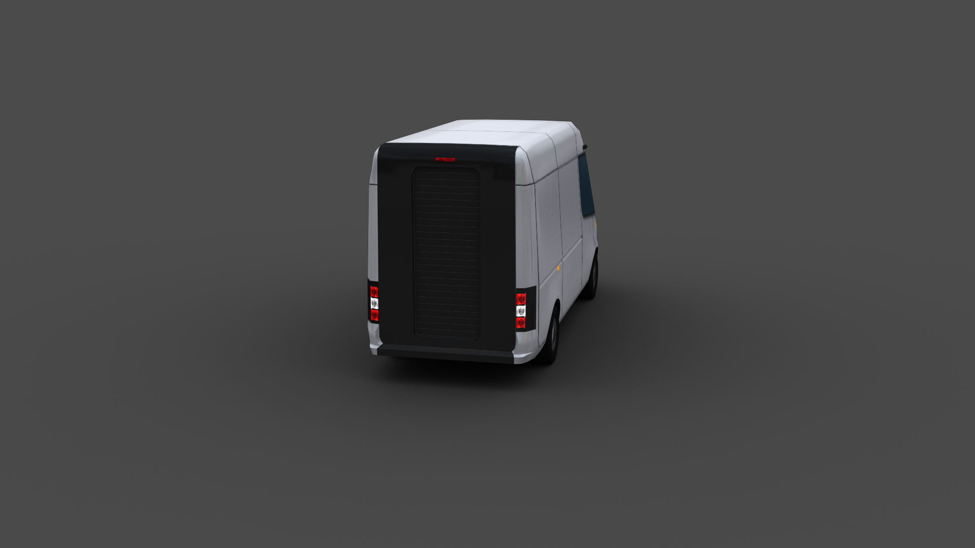 Electric Van 2 Lowpoly Low-poly 3D model_1