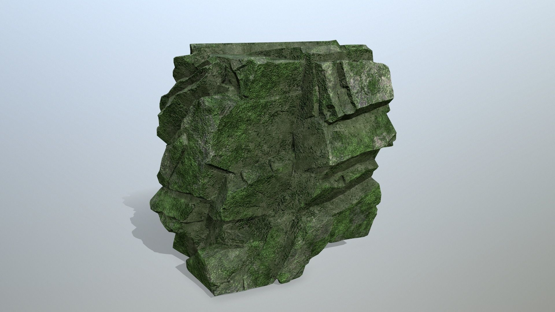 cliff rocks Low-poly 3D model_3