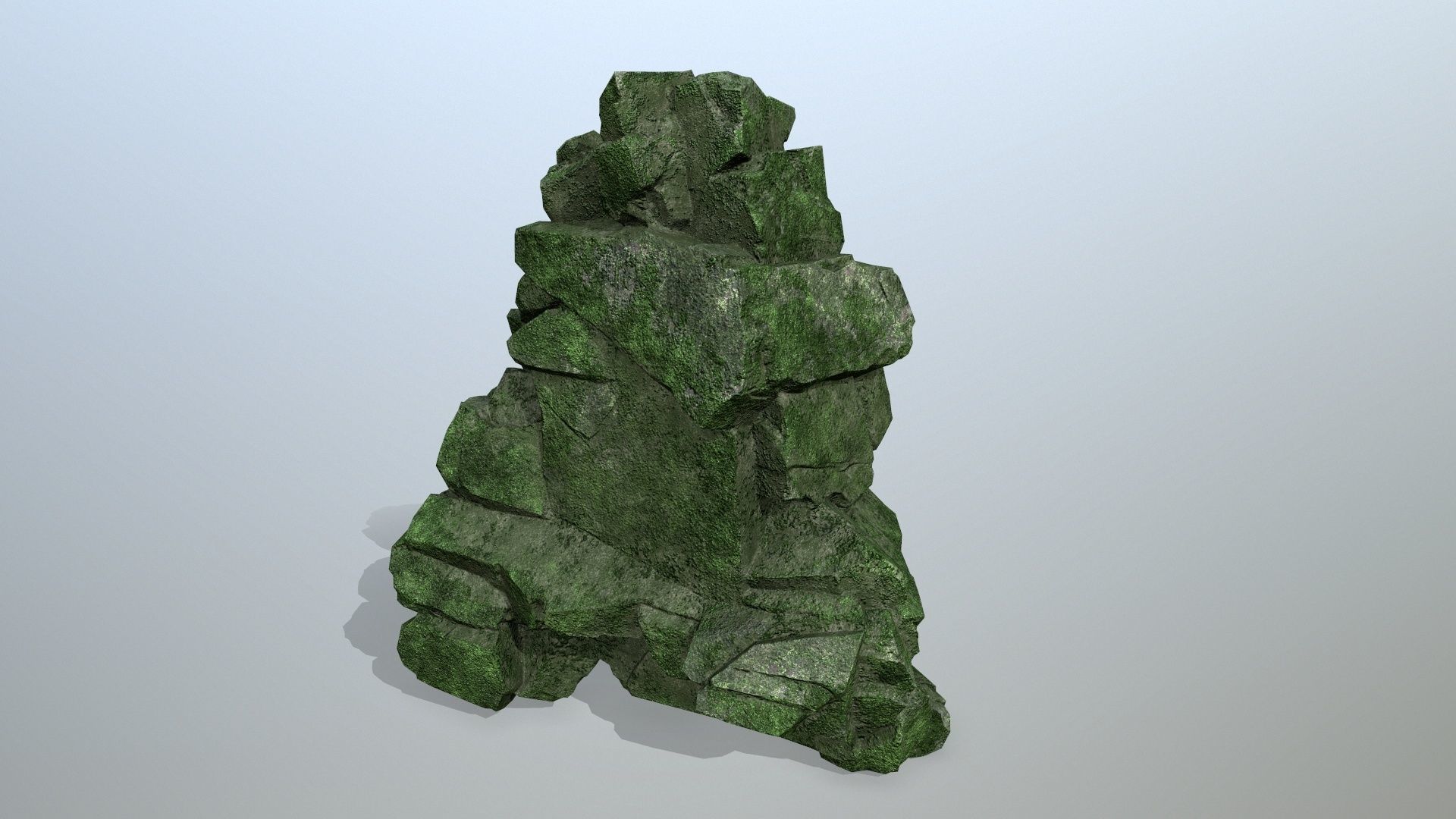 cliff rocks Low-poly 3D model_5