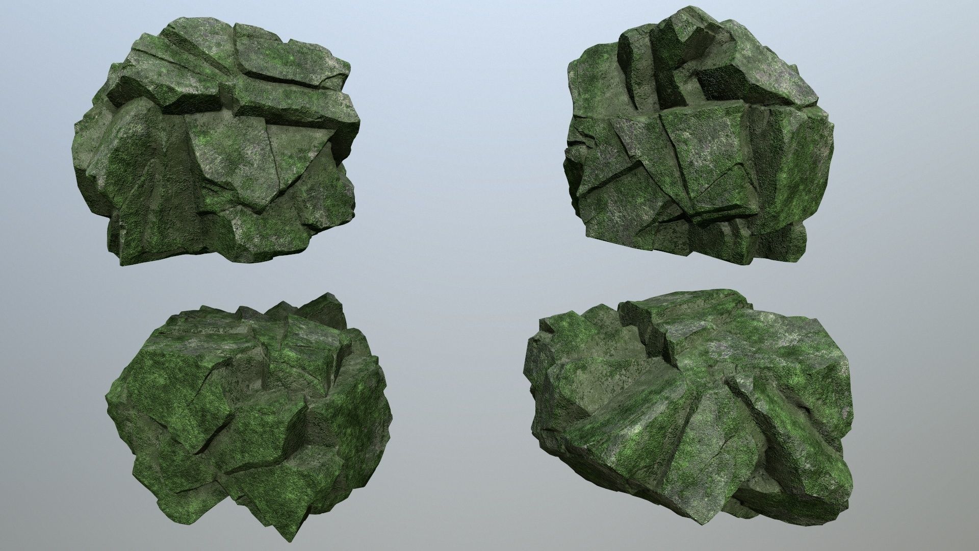 cliff rocks Low-poly 3D model_14