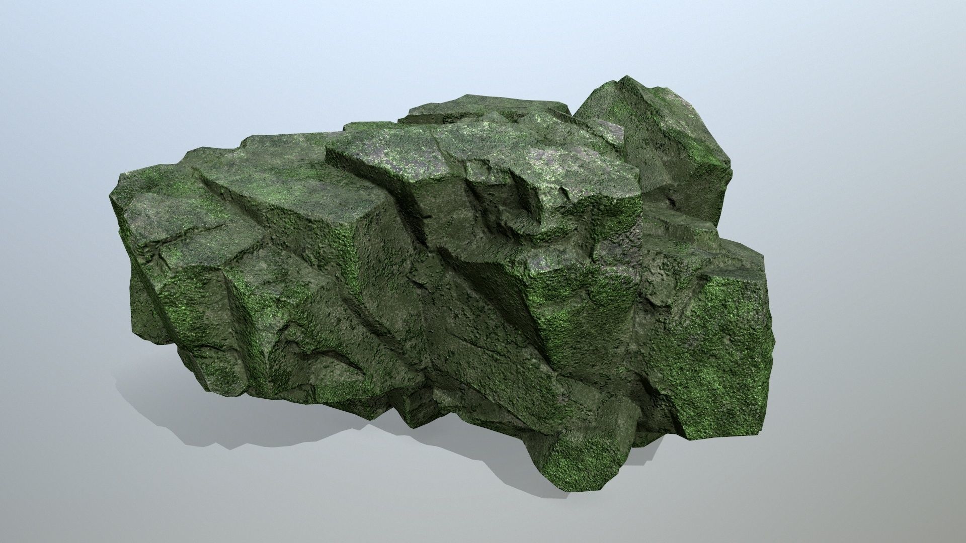 cliff rocks Low-poly 3D model_4