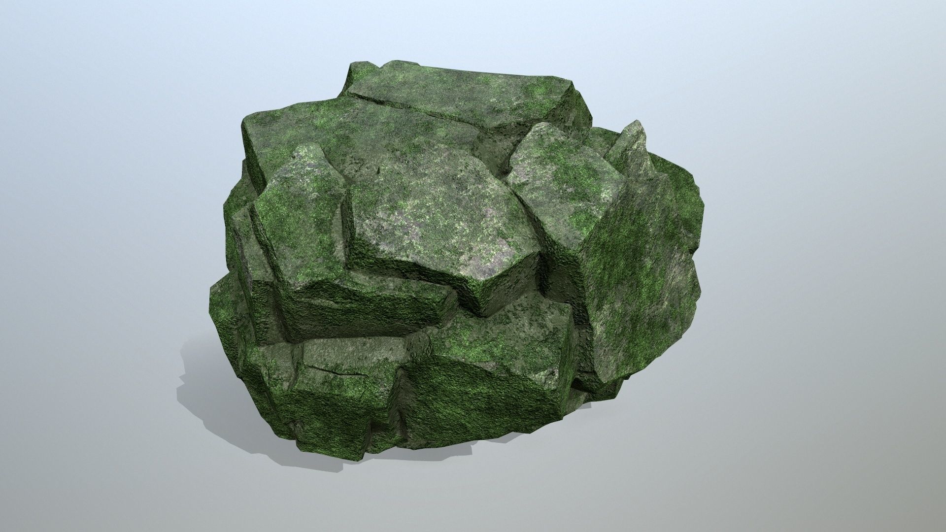 cliff rocks Low-poly 3D model_6