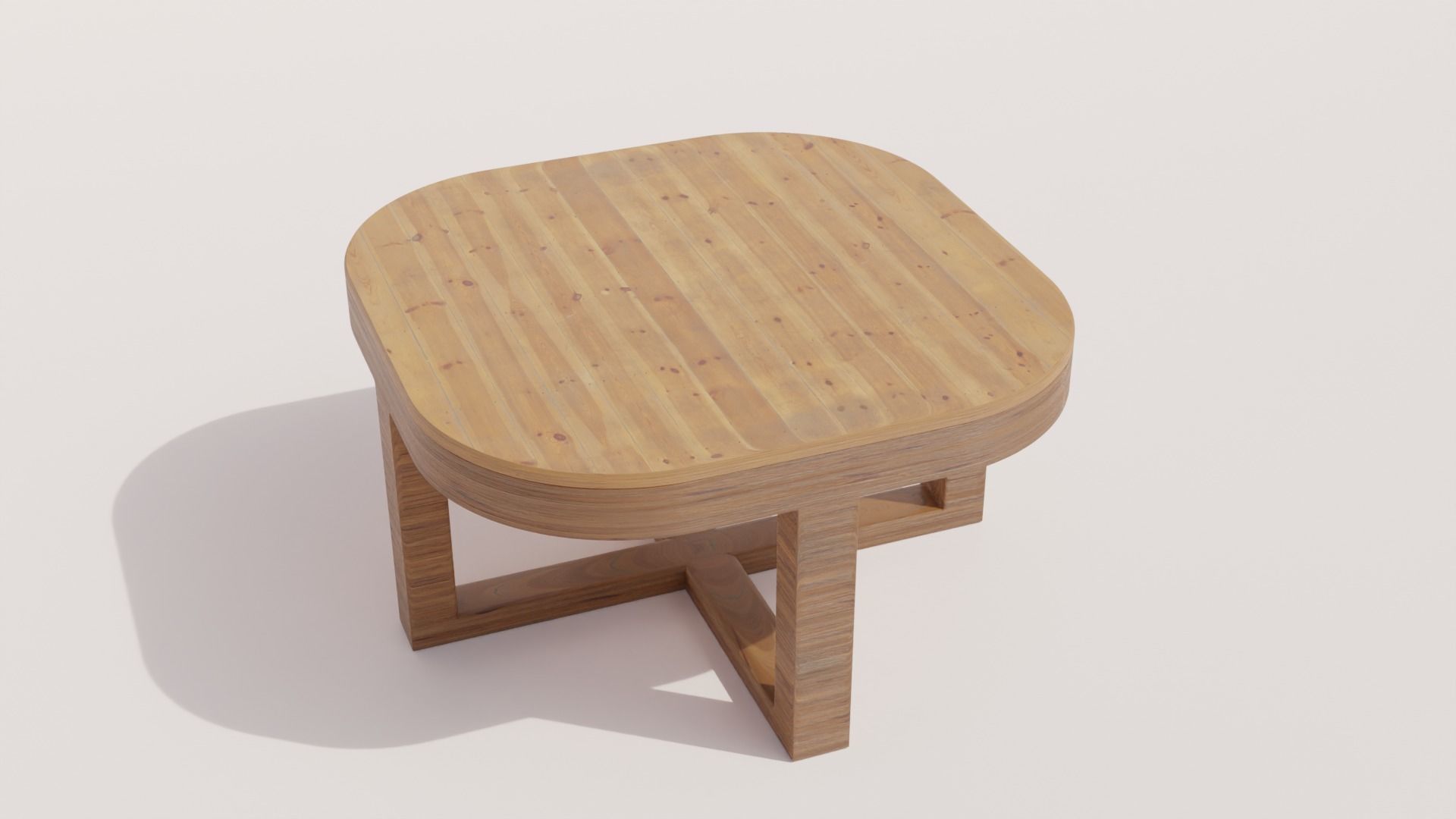 Wooden Dining Table and Chairs Set 3D model 3D model_10