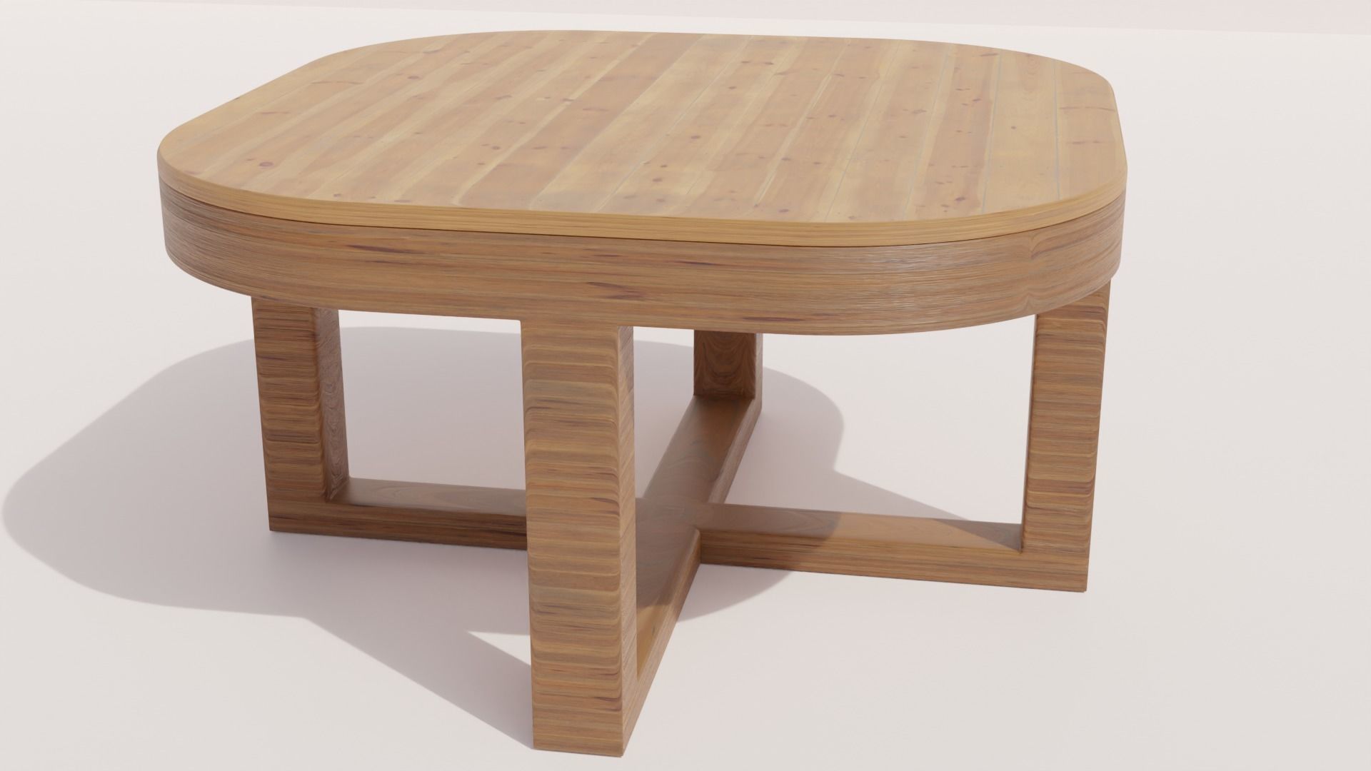 Wooden Dining Table and Chairs Set 3D model 3D model_11