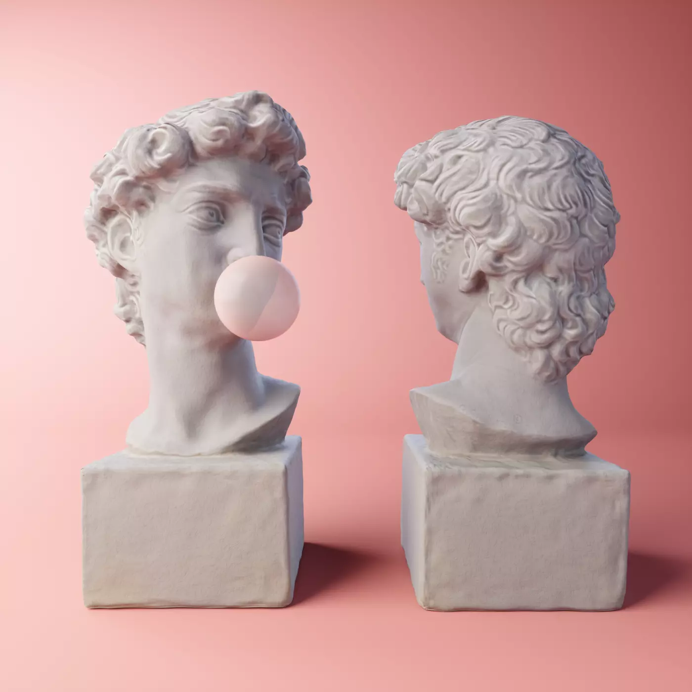 David Sculpture Decoration 3D model_0