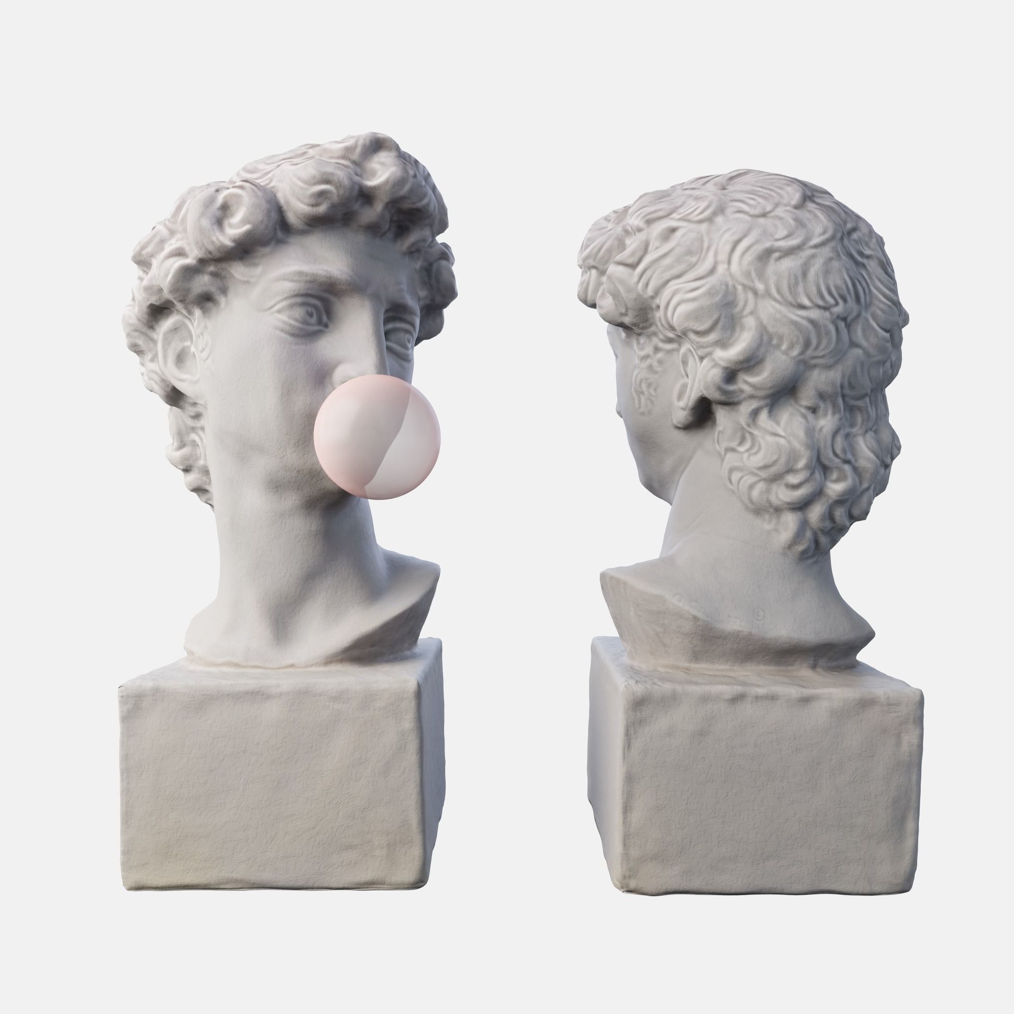 David Sculpture Decoration 3D model_1