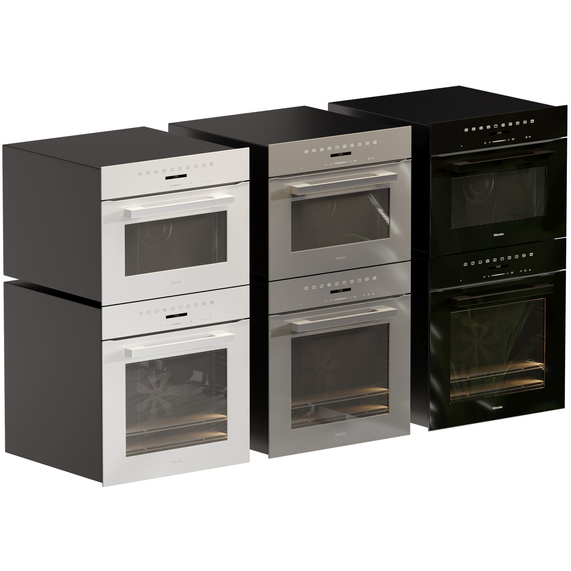 MIELE ovens and microwaves three color options 3D model_2