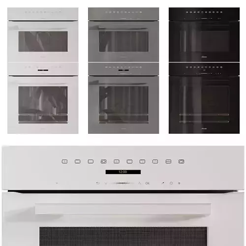 MIELE ovens and microwaves three color options 3D model