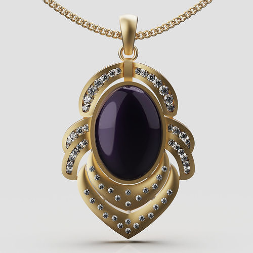 Lux pendant silver gold jewelry printable 3D model 3D print model