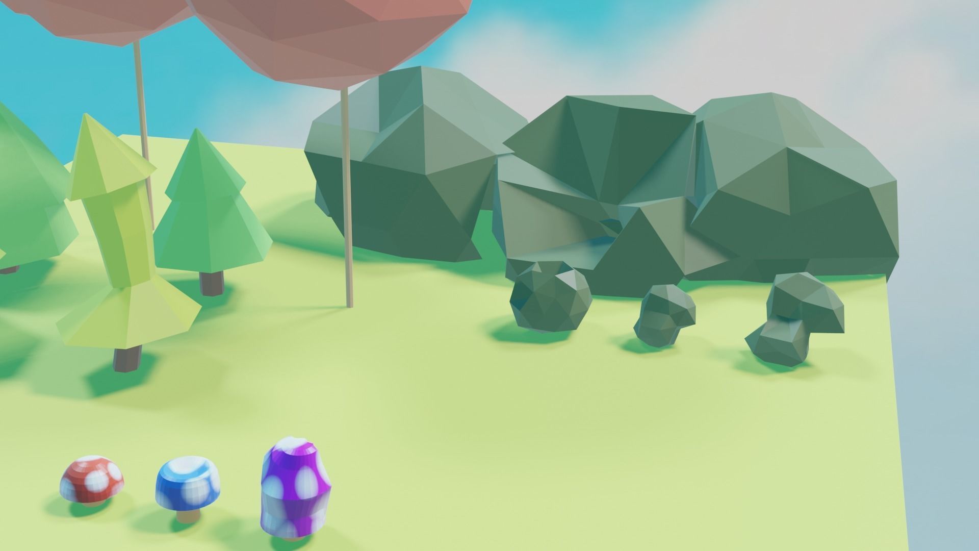 3D LOWPOLY FOREST PACK 3D model_2
