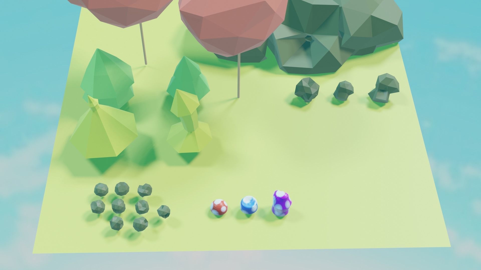 3D LOWPOLY FOREST PACK 3D model_6