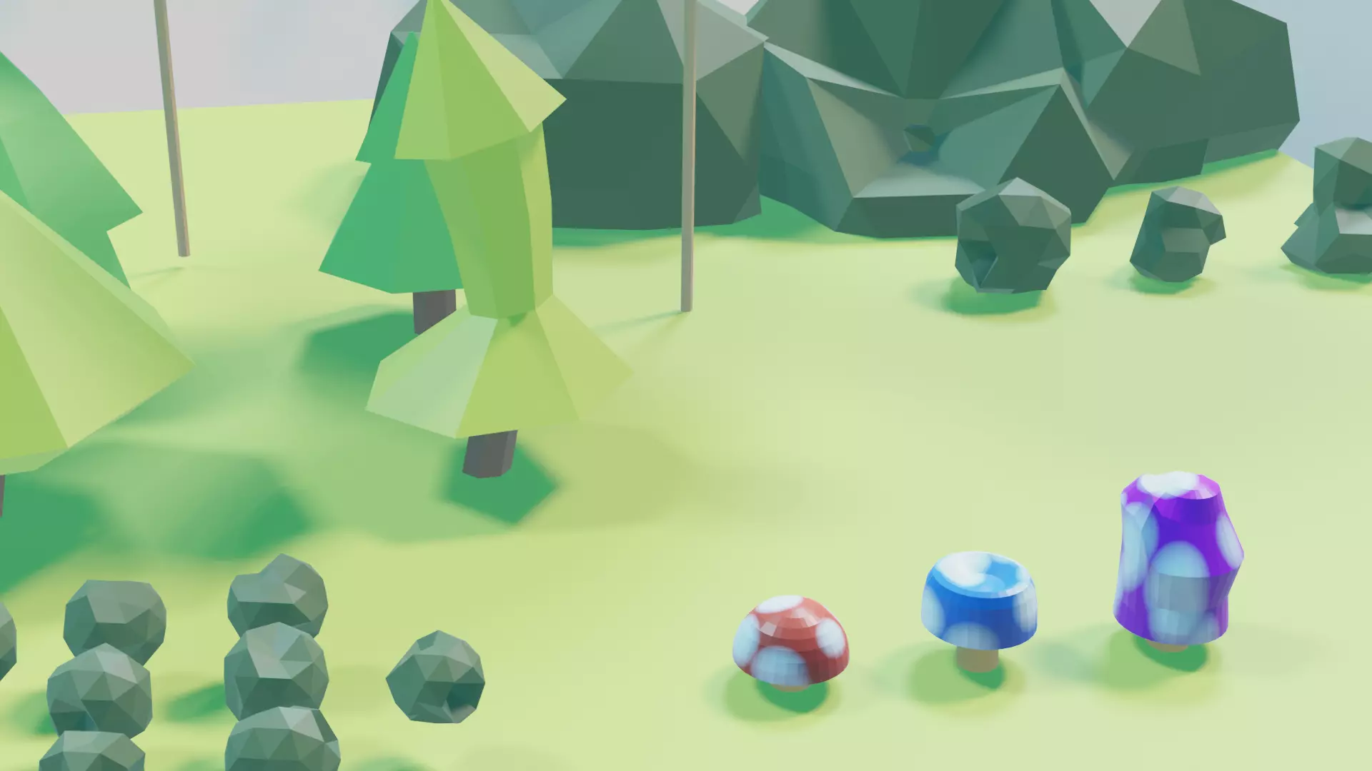 3D LOWPOLY FOREST PACK 3D model_0
