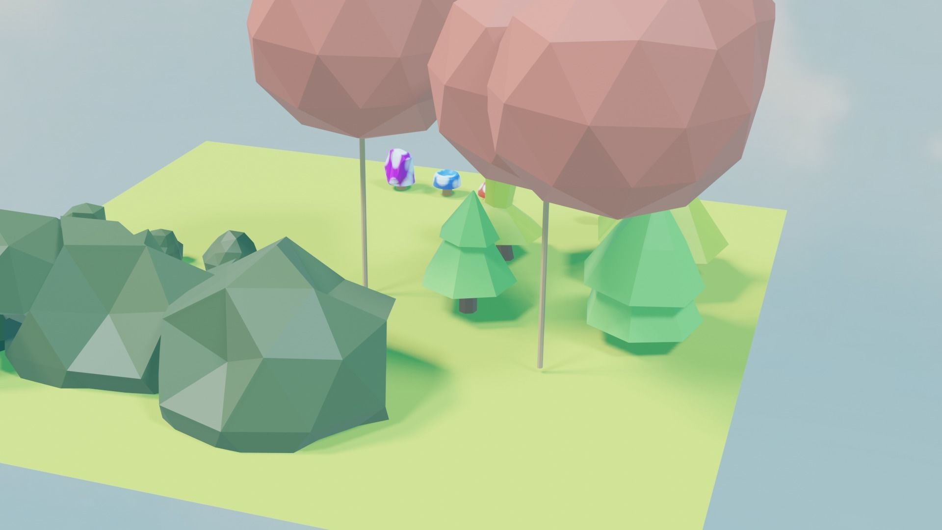 3D LOWPOLY FOREST PACK 3D model_3