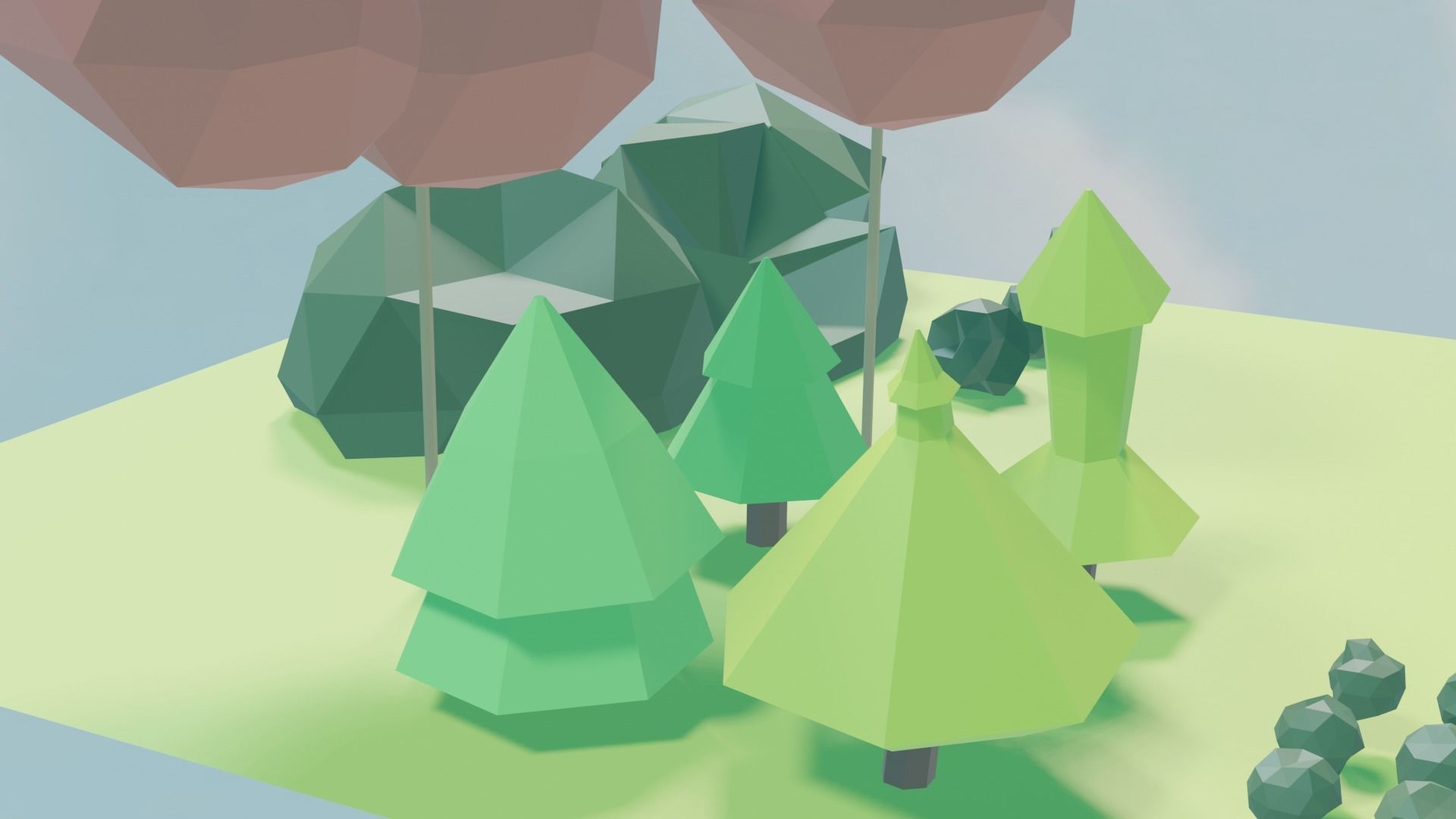 3D LOWPOLY FOREST PACK 3D model_5