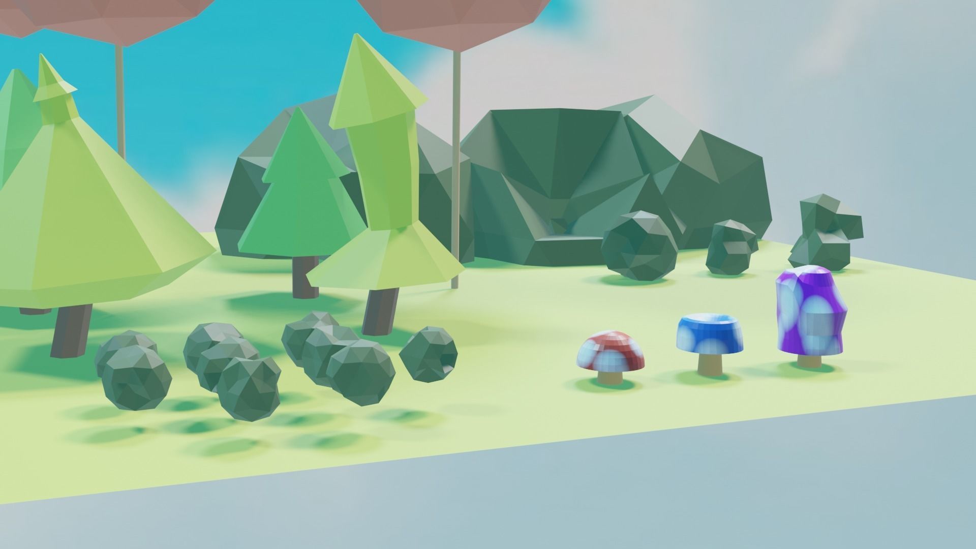 3D LOWPOLY FOREST PACK 3D model_4