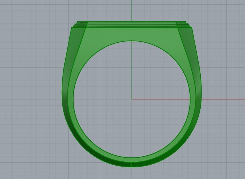 Mens ring with and without stone 019 3D print model_47