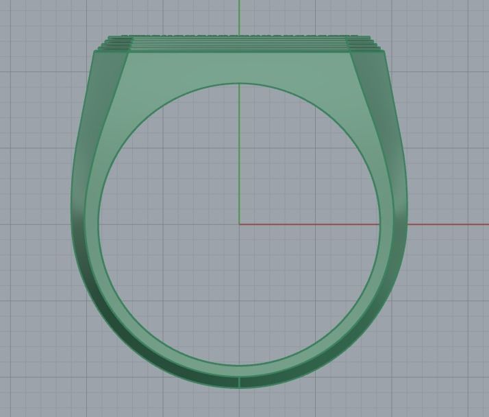 Mens ring with and without stone 019 3D print model_59