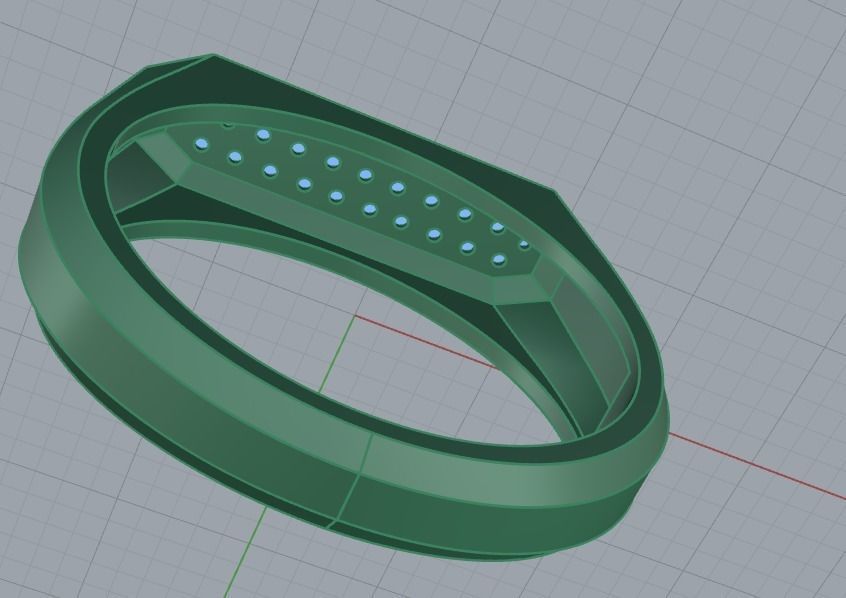 Mens ring with and without stone 019 3D print model_57