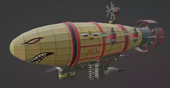 Kirov Ariship 3D model Low-poly 3D model