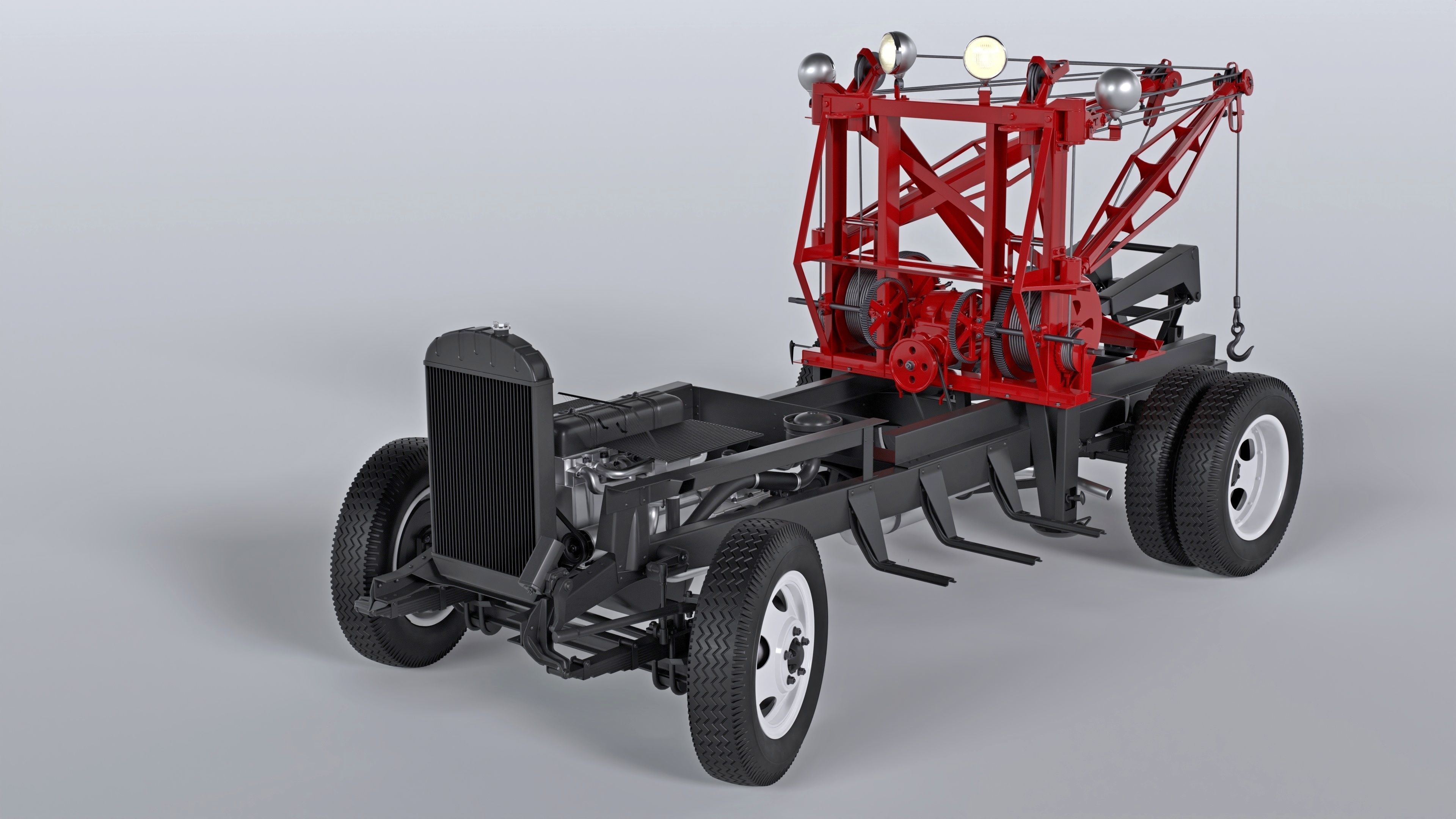 Chevrolet AK-series COE tow truck 1941 3D model_3