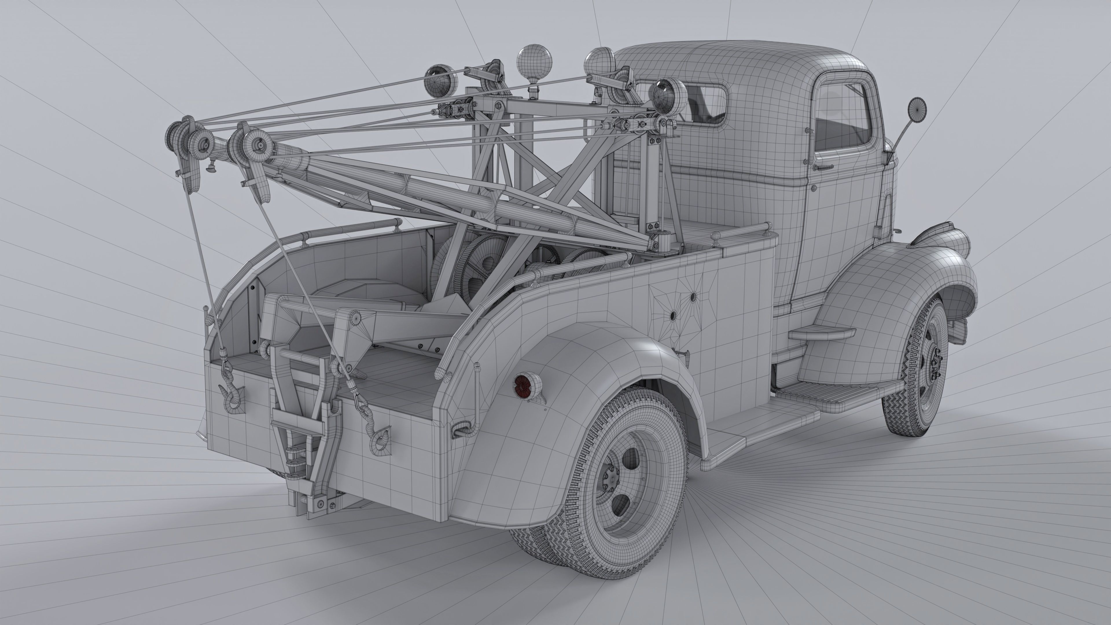 Chevrolet AK-series COE tow truck 1941 3D model_43