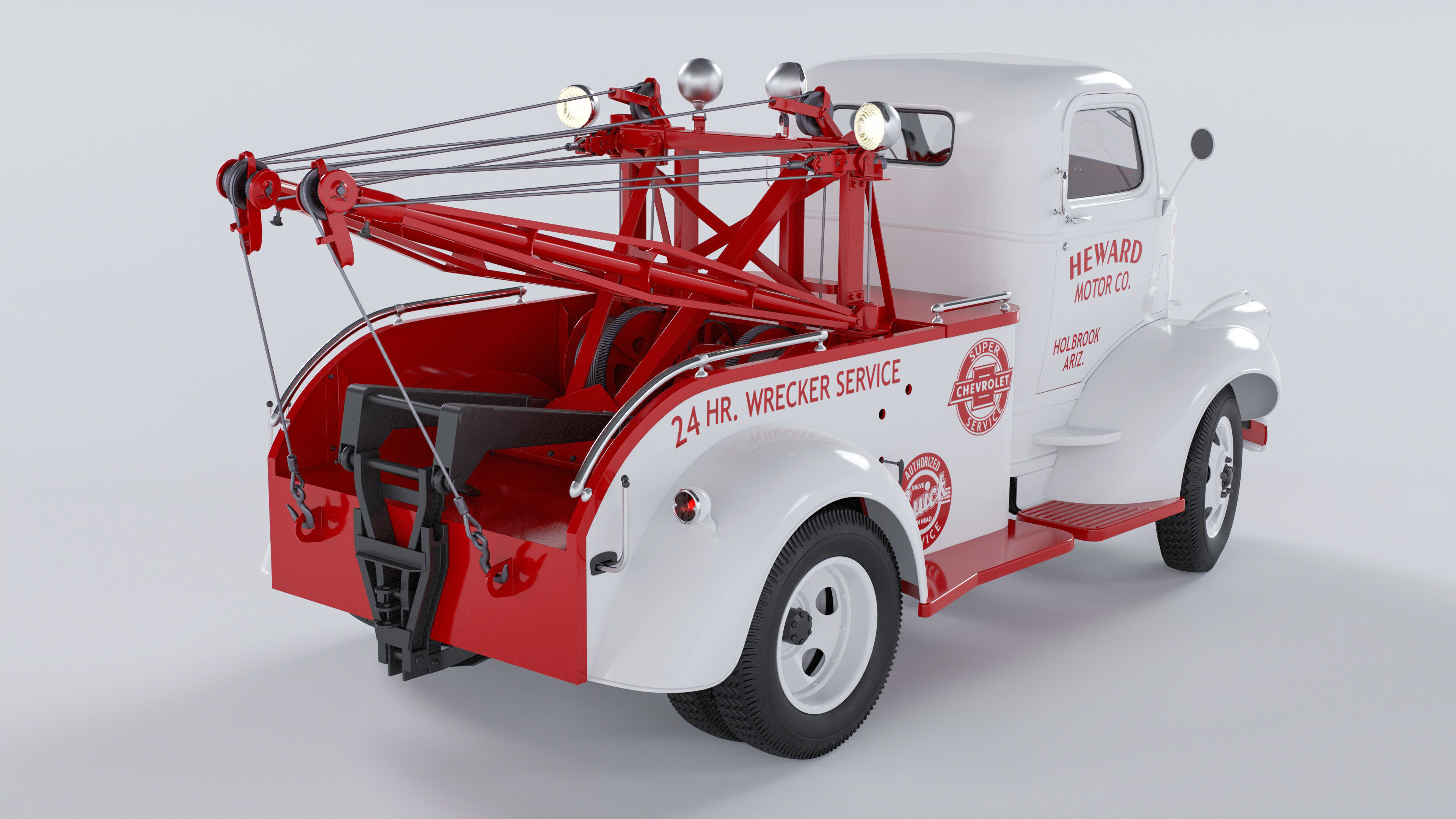 Chevrolet AK-series COE tow truck 1941 3D model_4