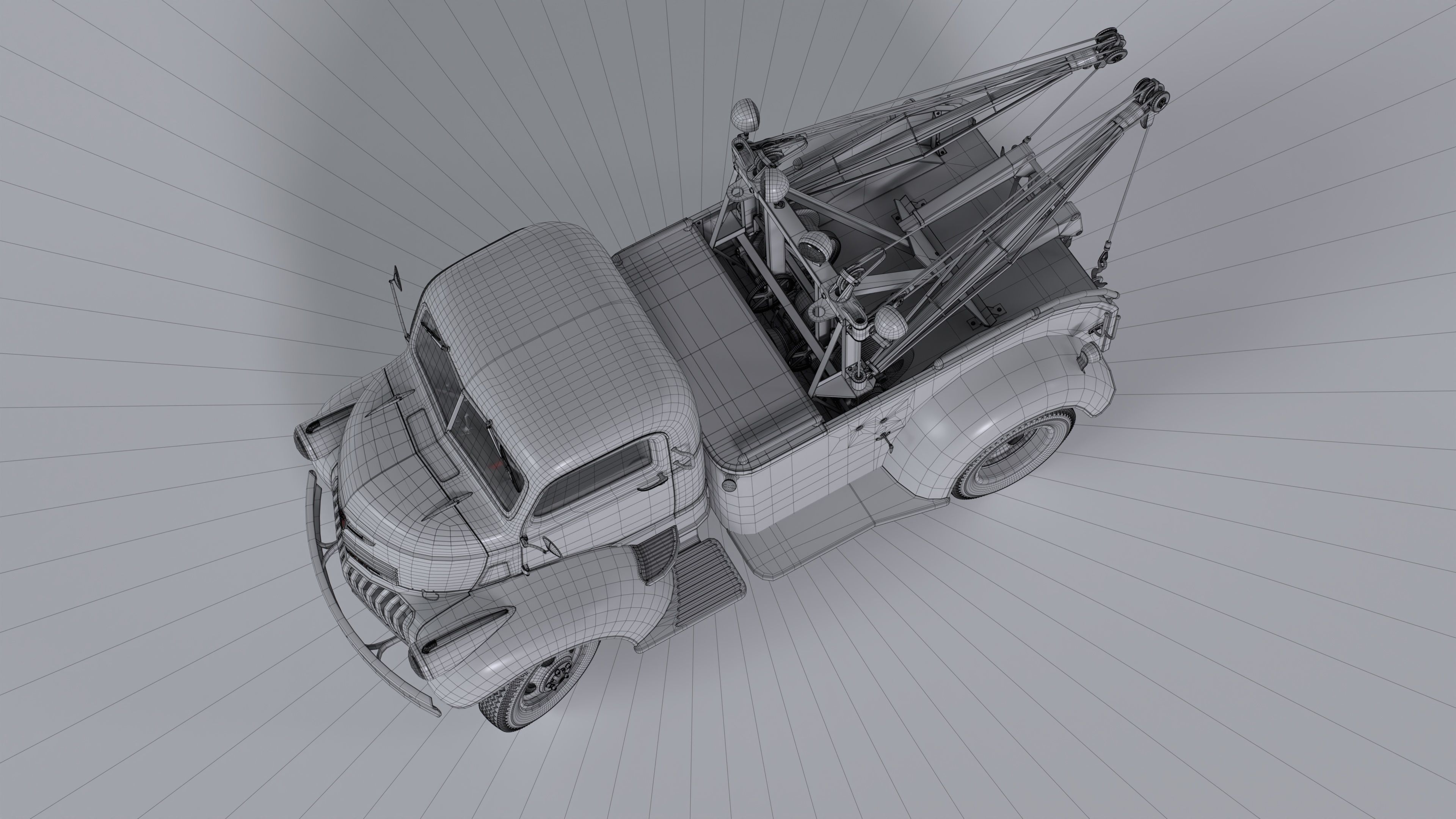 Chevrolet AK-series COE tow truck 1941 3D model_48