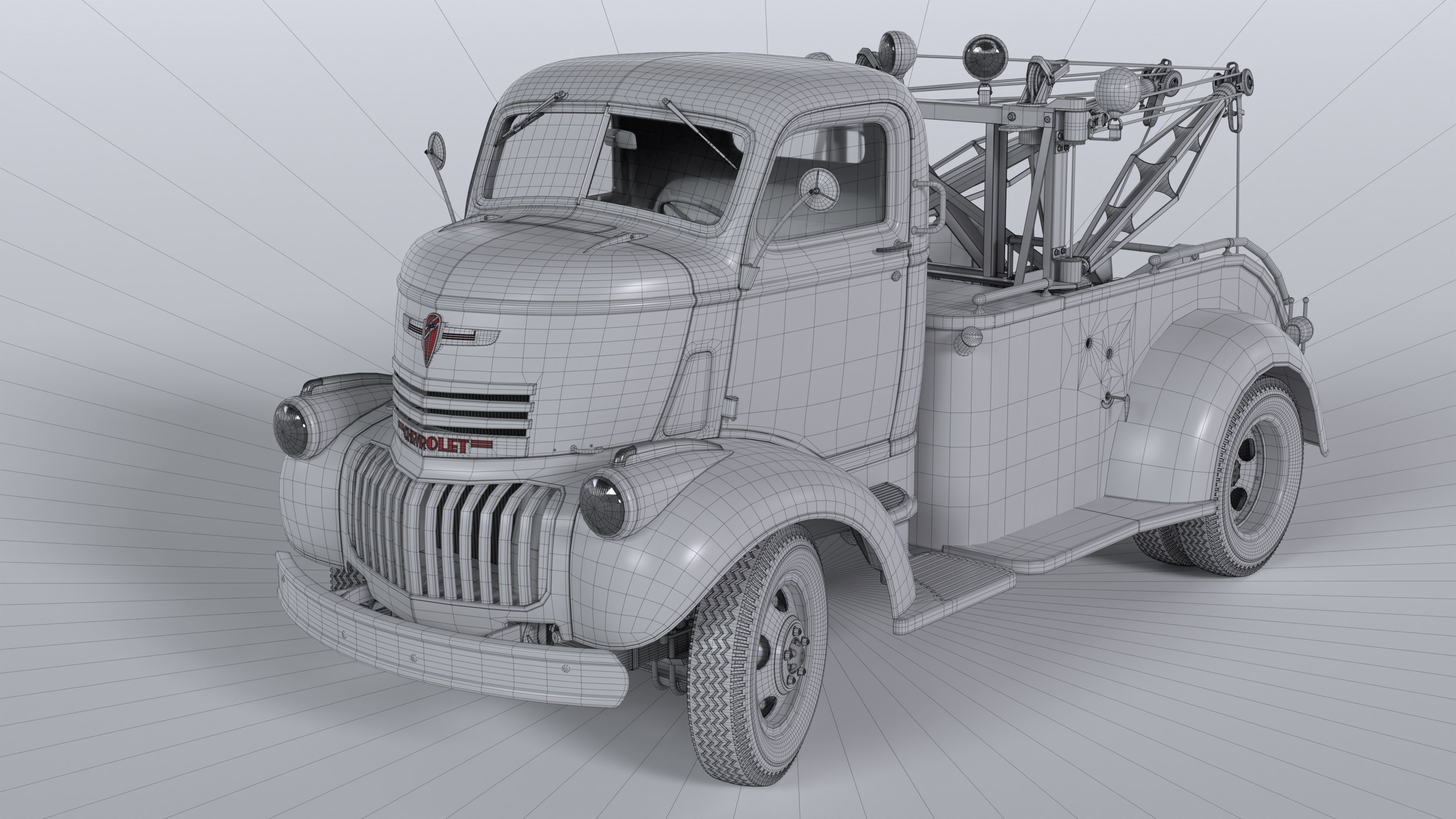 Chevrolet AK-series COE tow truck 1941 3D model_42