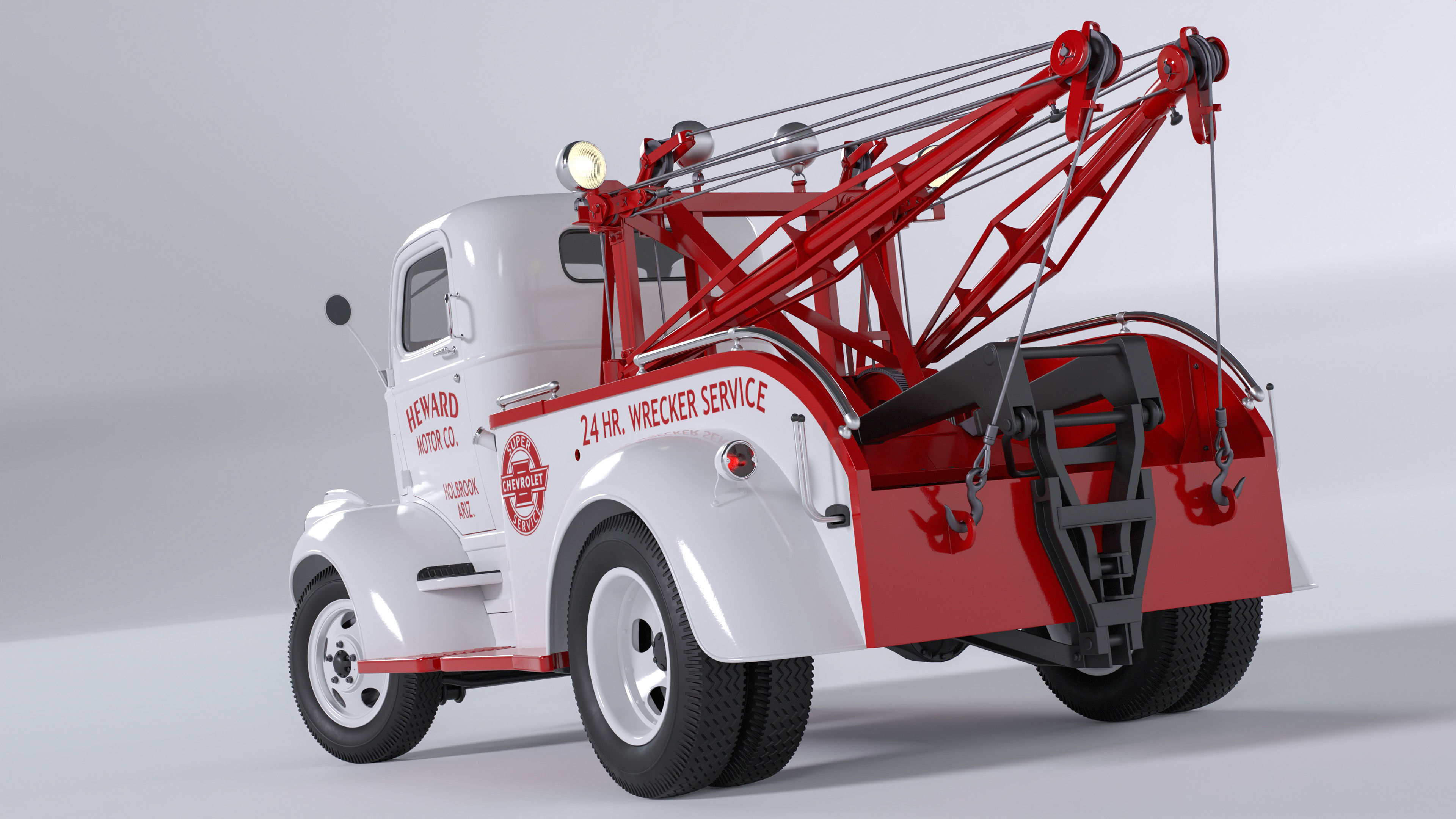 Chevrolet AK-series COE tow truck 1941 3D model_9