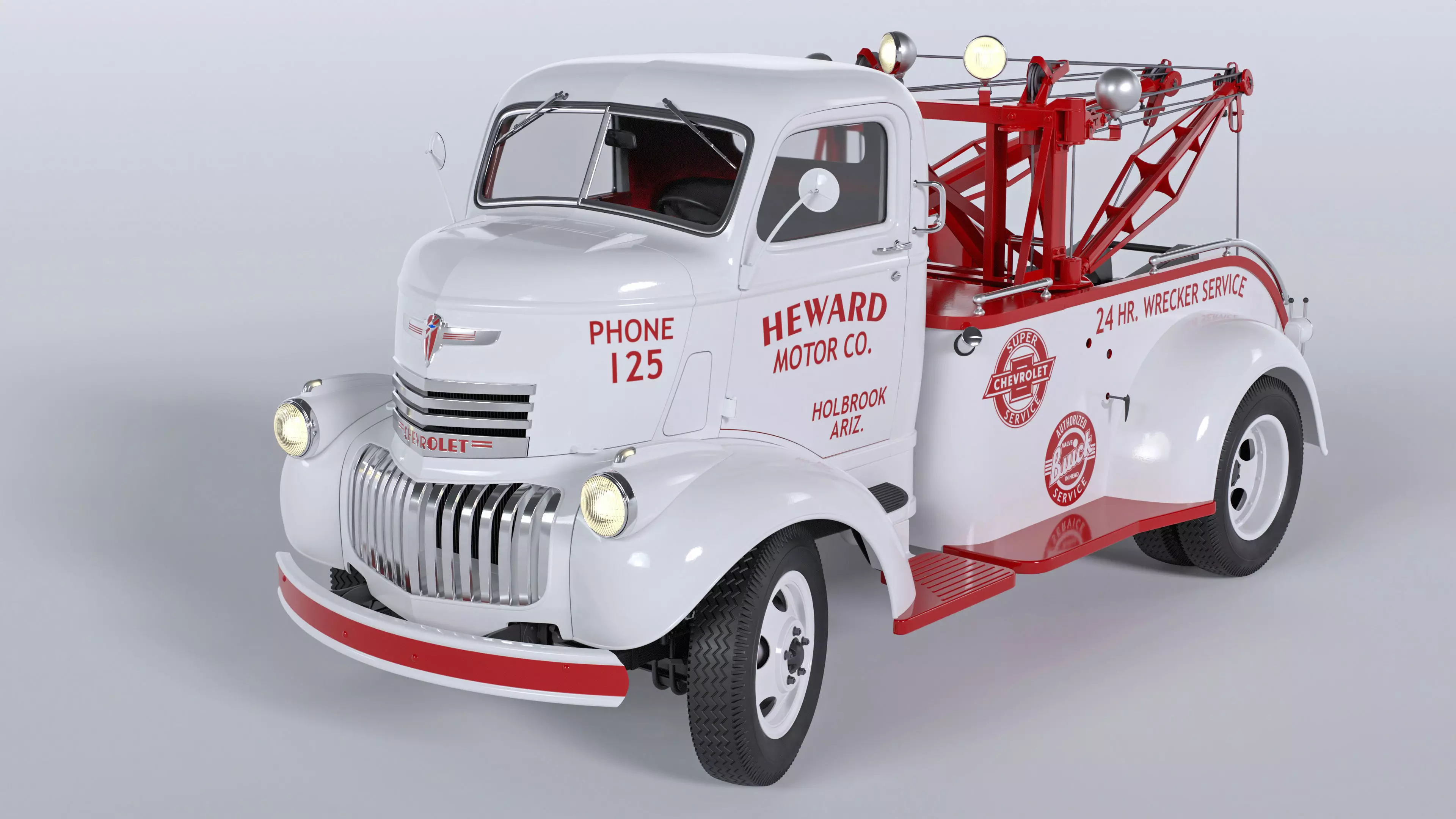 Chevrolet AK-series COE tow truck 1941 3D model_0