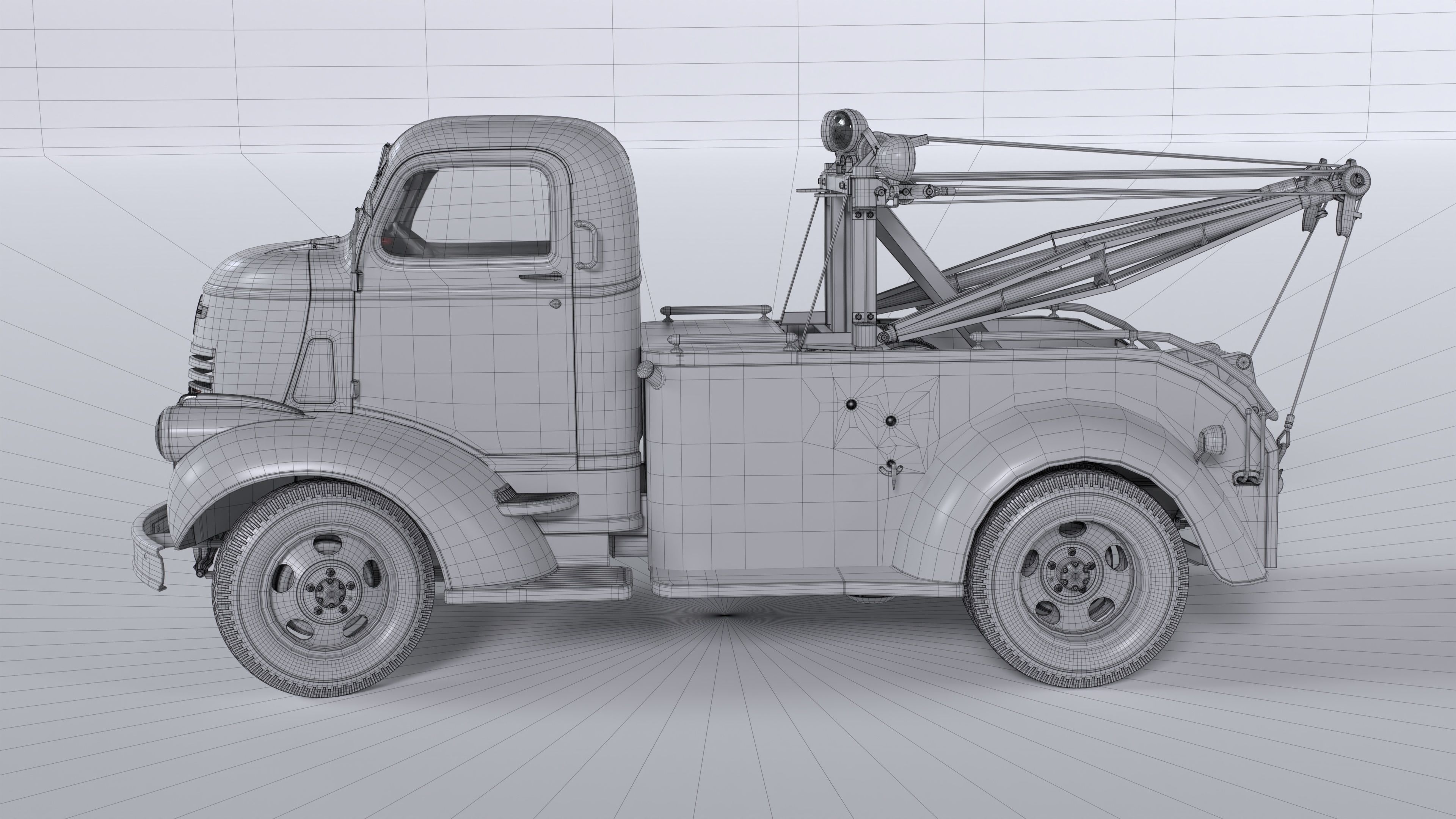 Chevrolet AK-series COE tow truck 1941 3D model_44