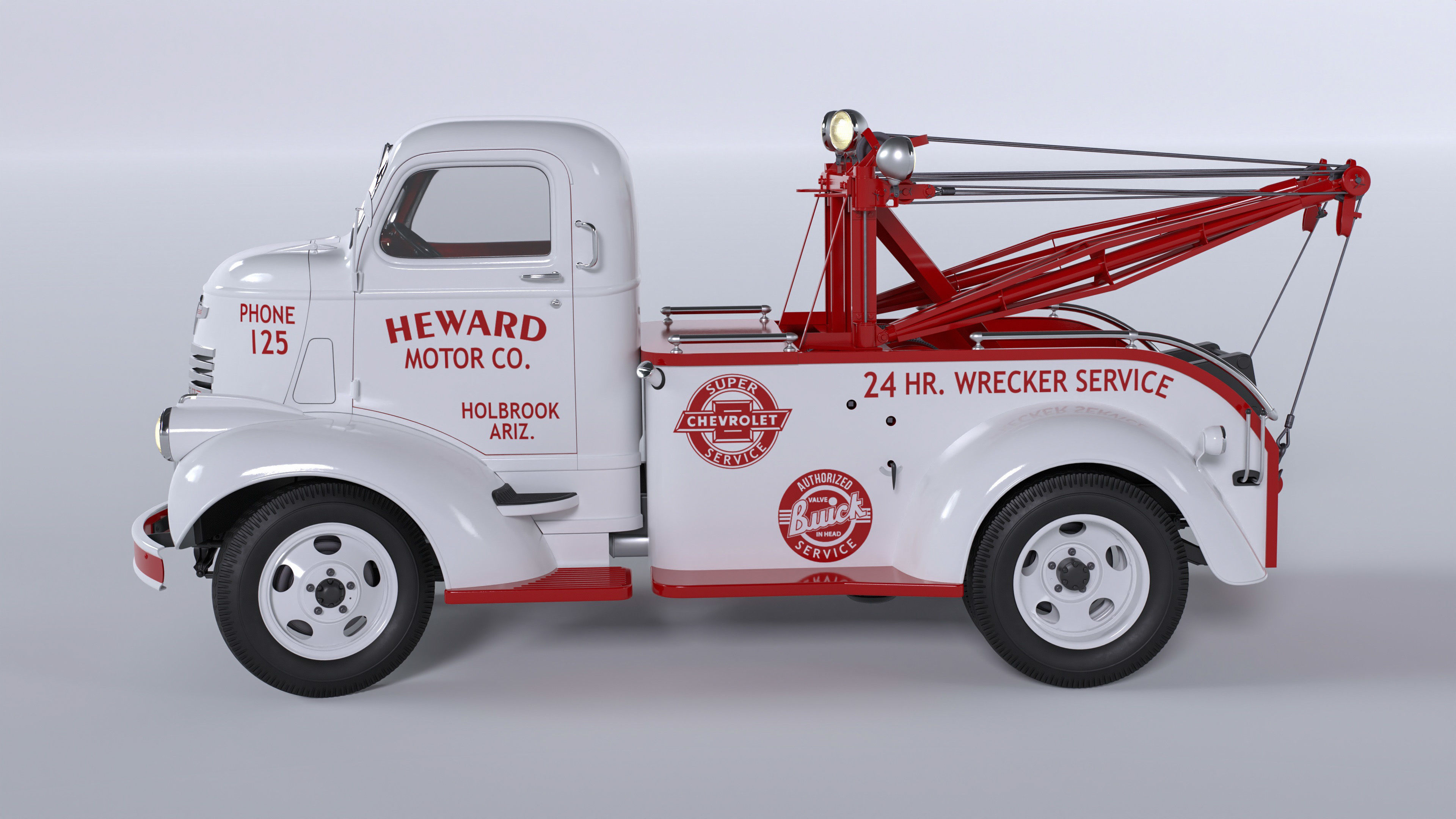 Chevrolet AK-series COE tow truck 1941 3D model_6