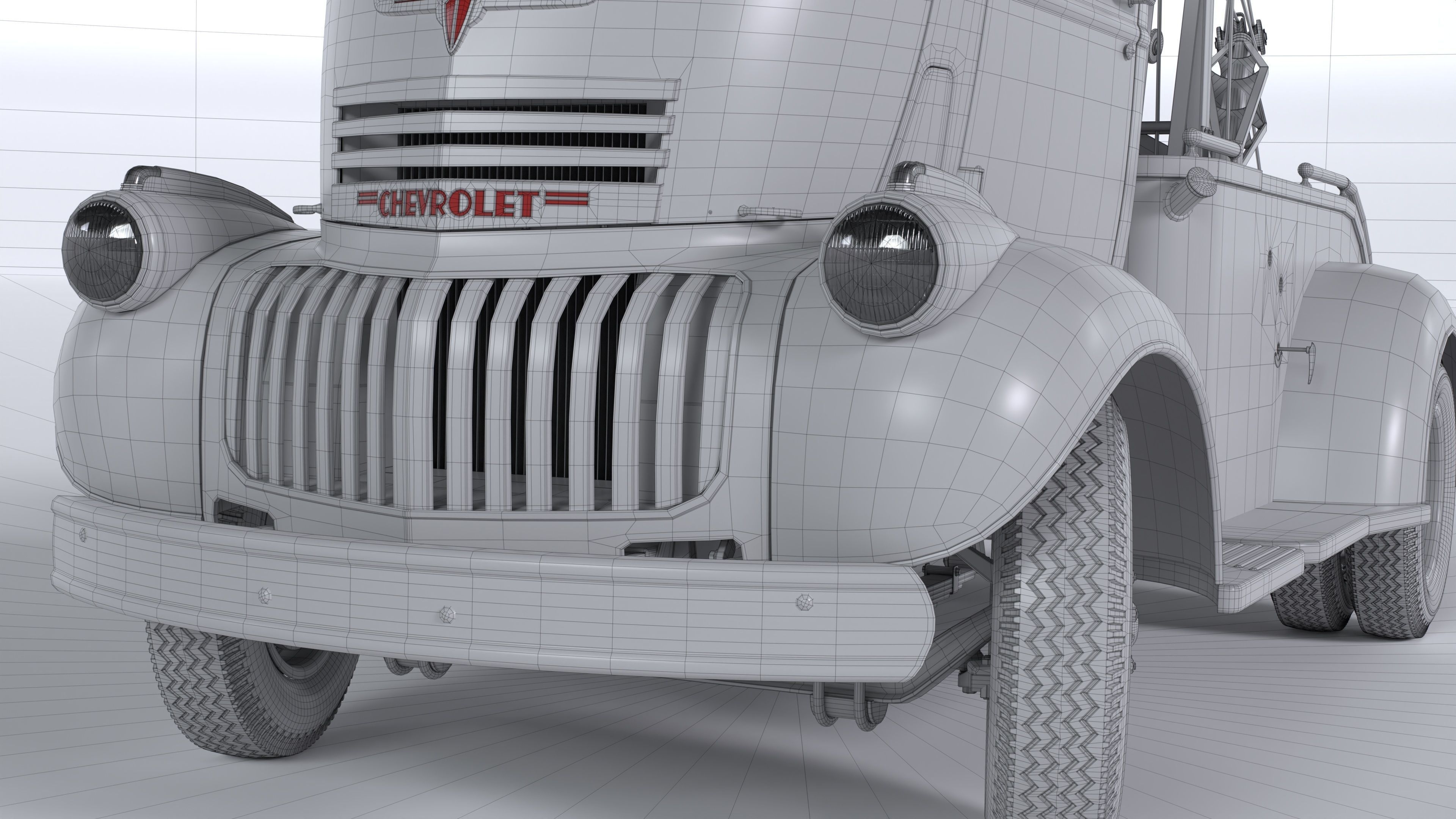 Chevrolet AK-series COE tow truck 1941 3D model_46