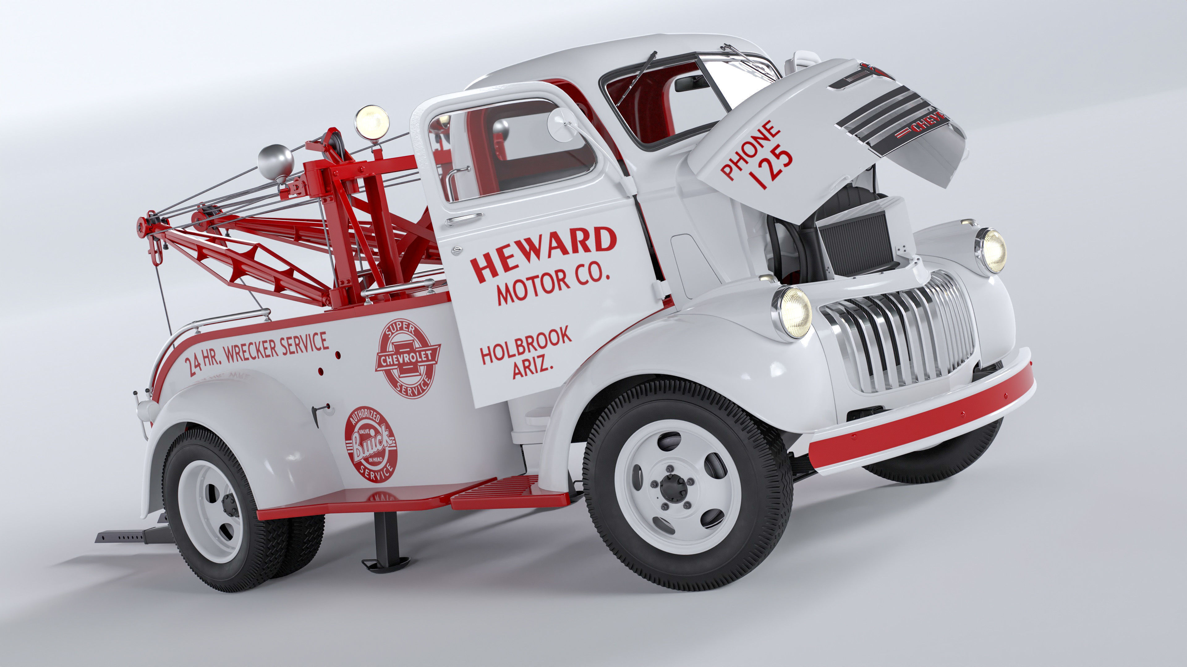 Chevrolet AK-series COE tow truck 1941 3D model_22