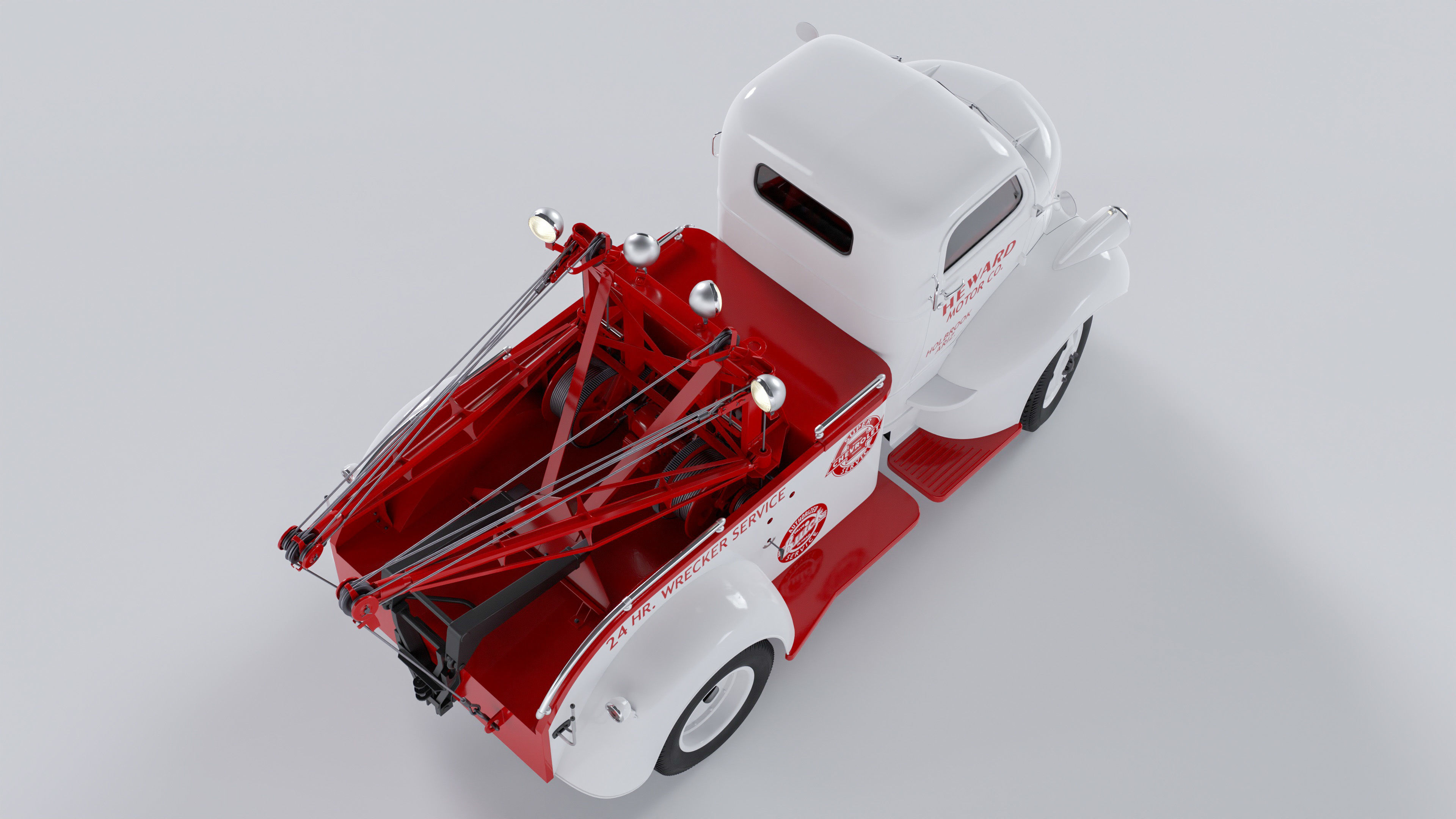 Chevrolet AK-series COE tow truck 1941 3D model_14