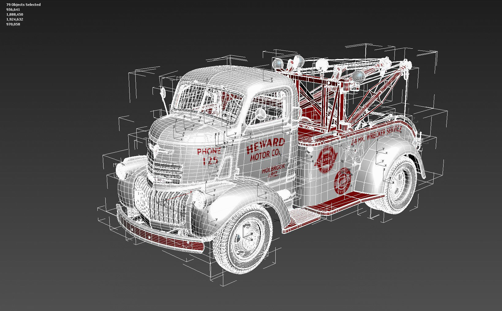 Chevrolet AK-series COE tow truck 1941 3D model_52