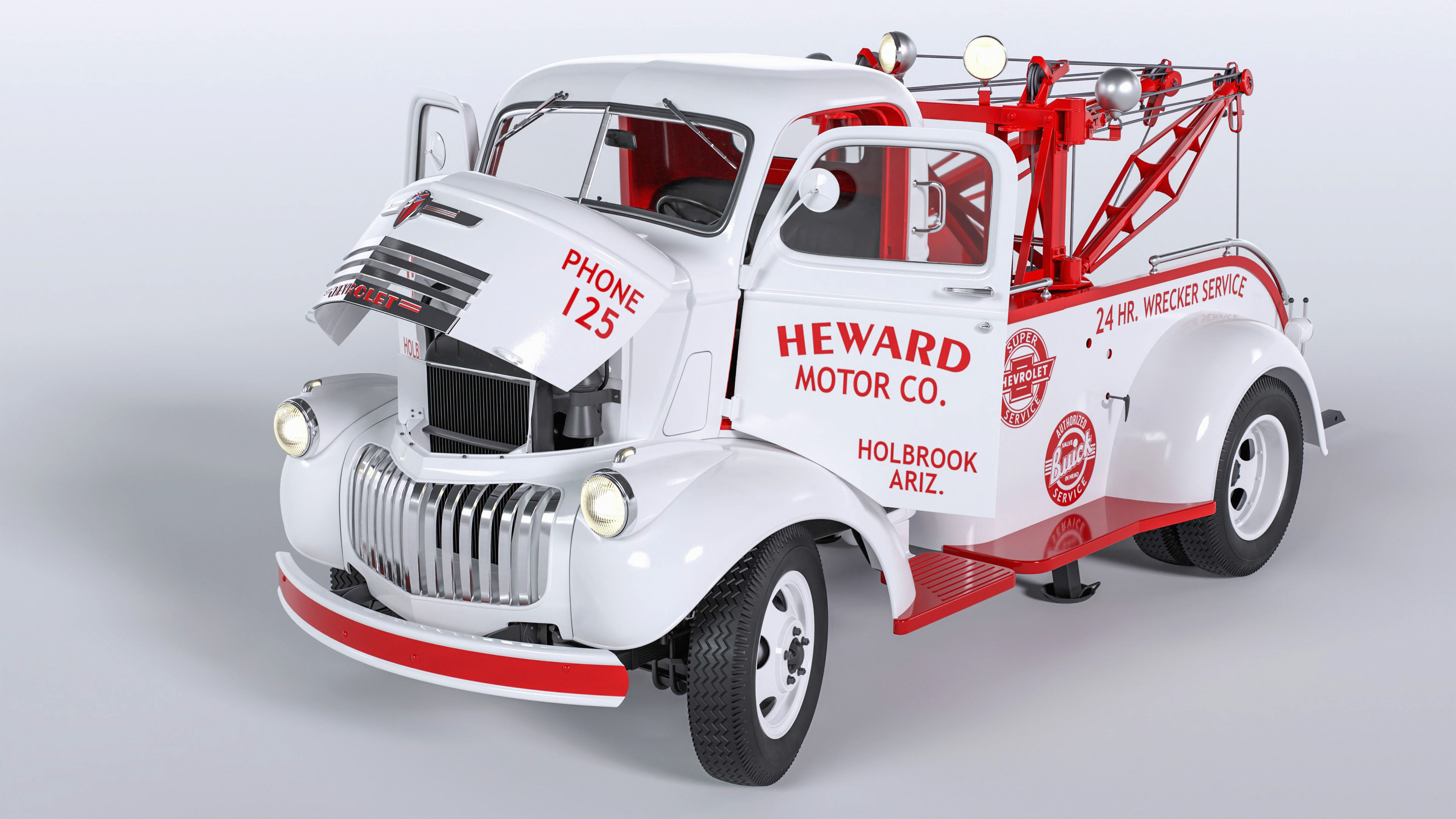 Chevrolet AK-series COE tow truck 1941 3D model_2