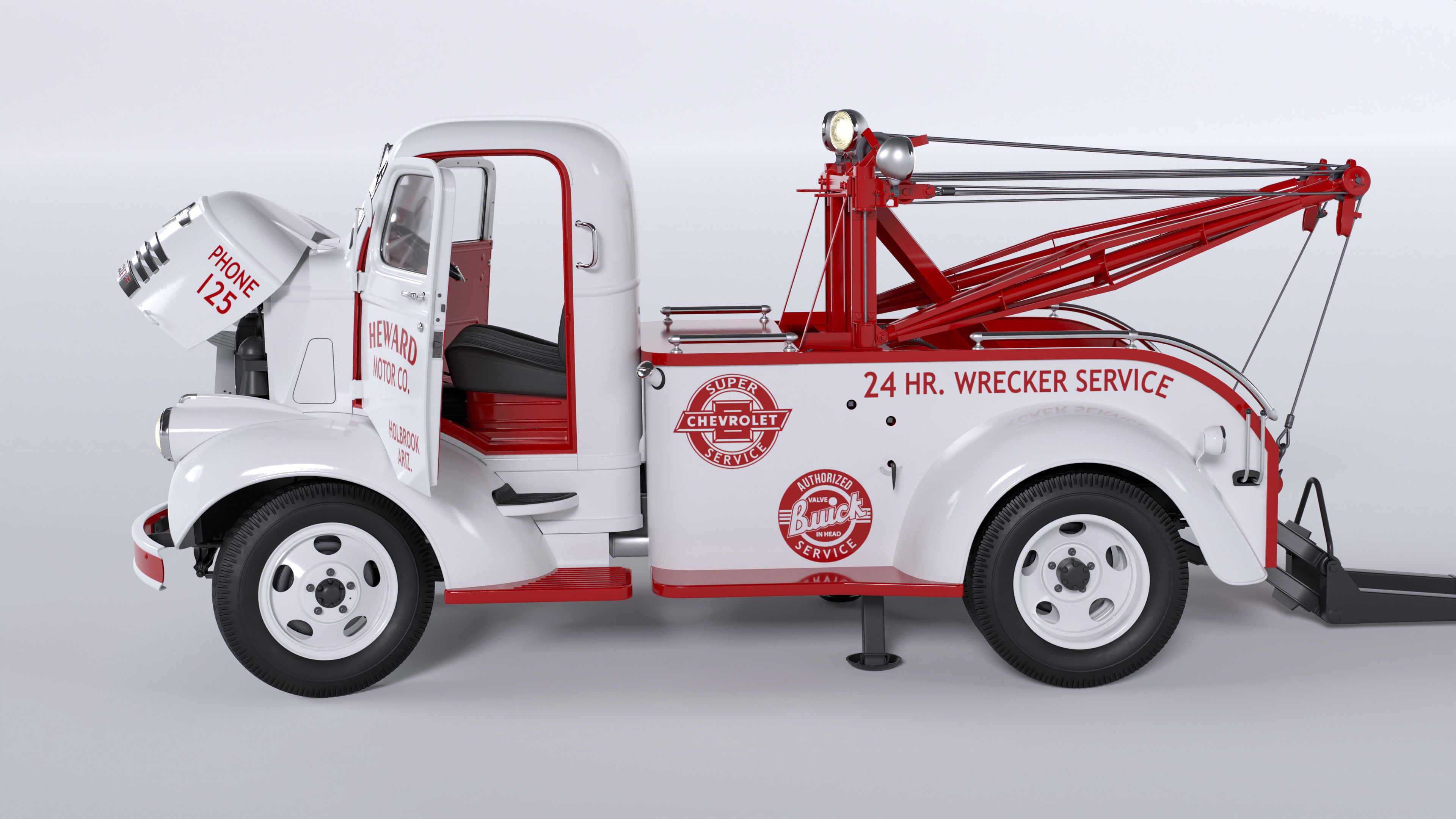 Chevrolet AK-series COE tow truck 1941 3D model_7
