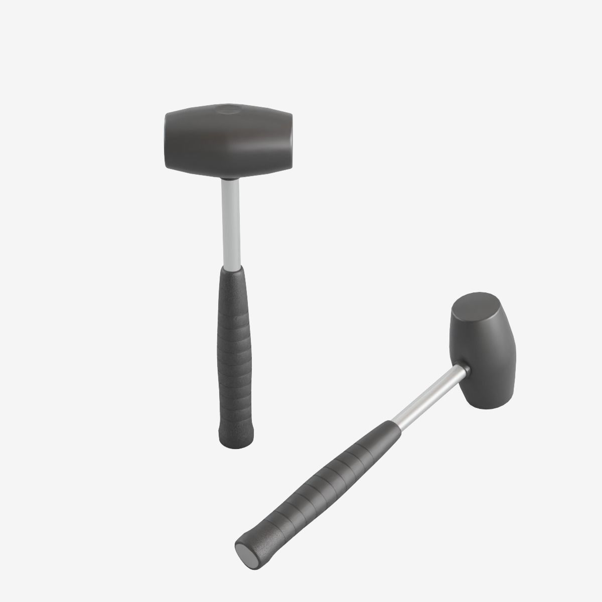 Industrial Hammer Low-poly 3D model_8