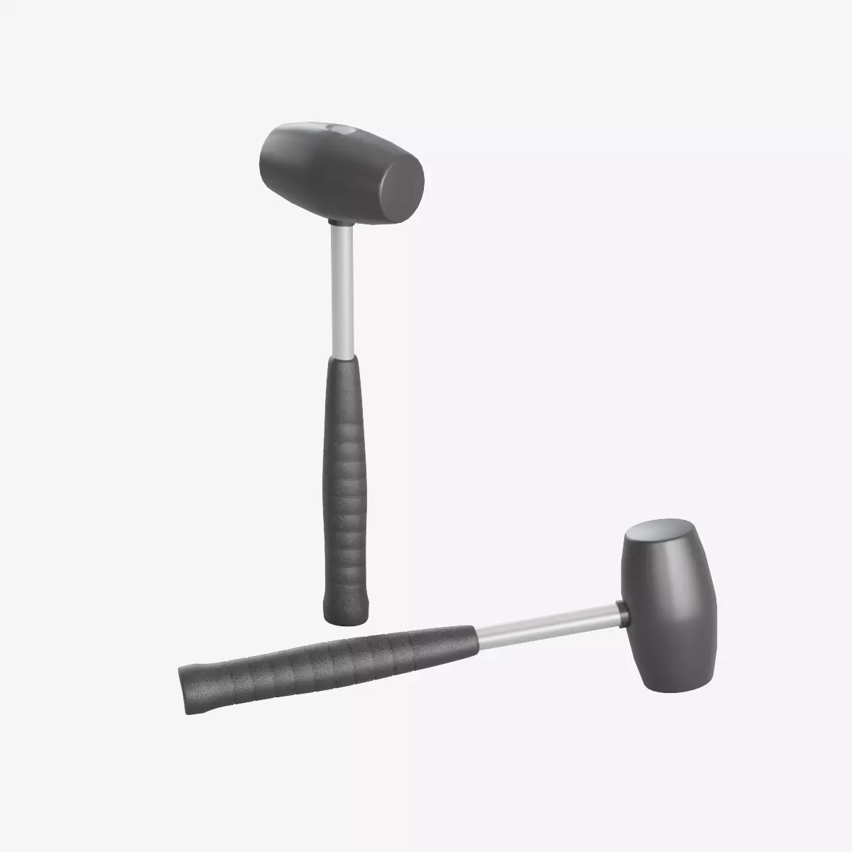 Industrial Hammer Low-poly 3D model_0