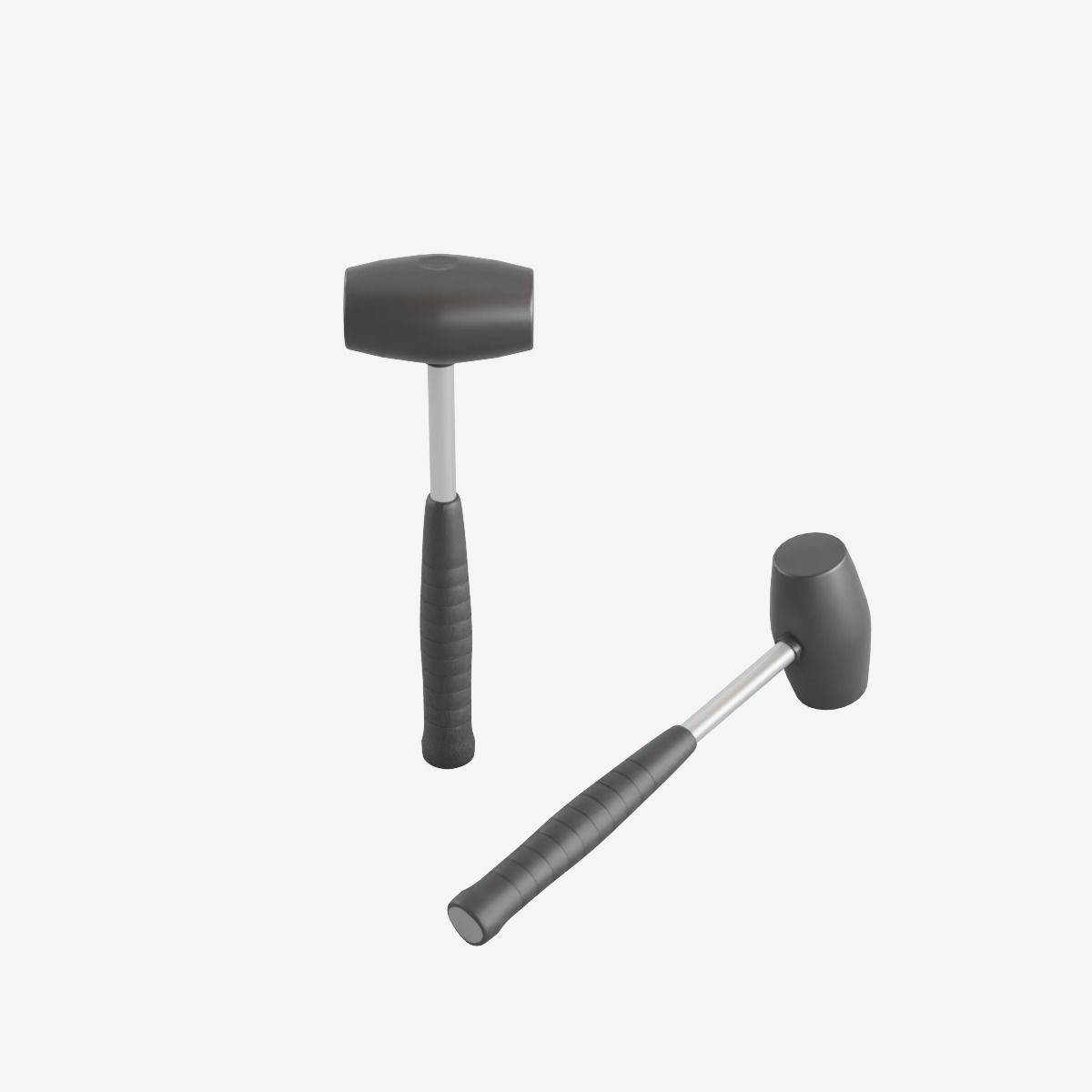 Industrial Hammer Low-poly 3D model_9