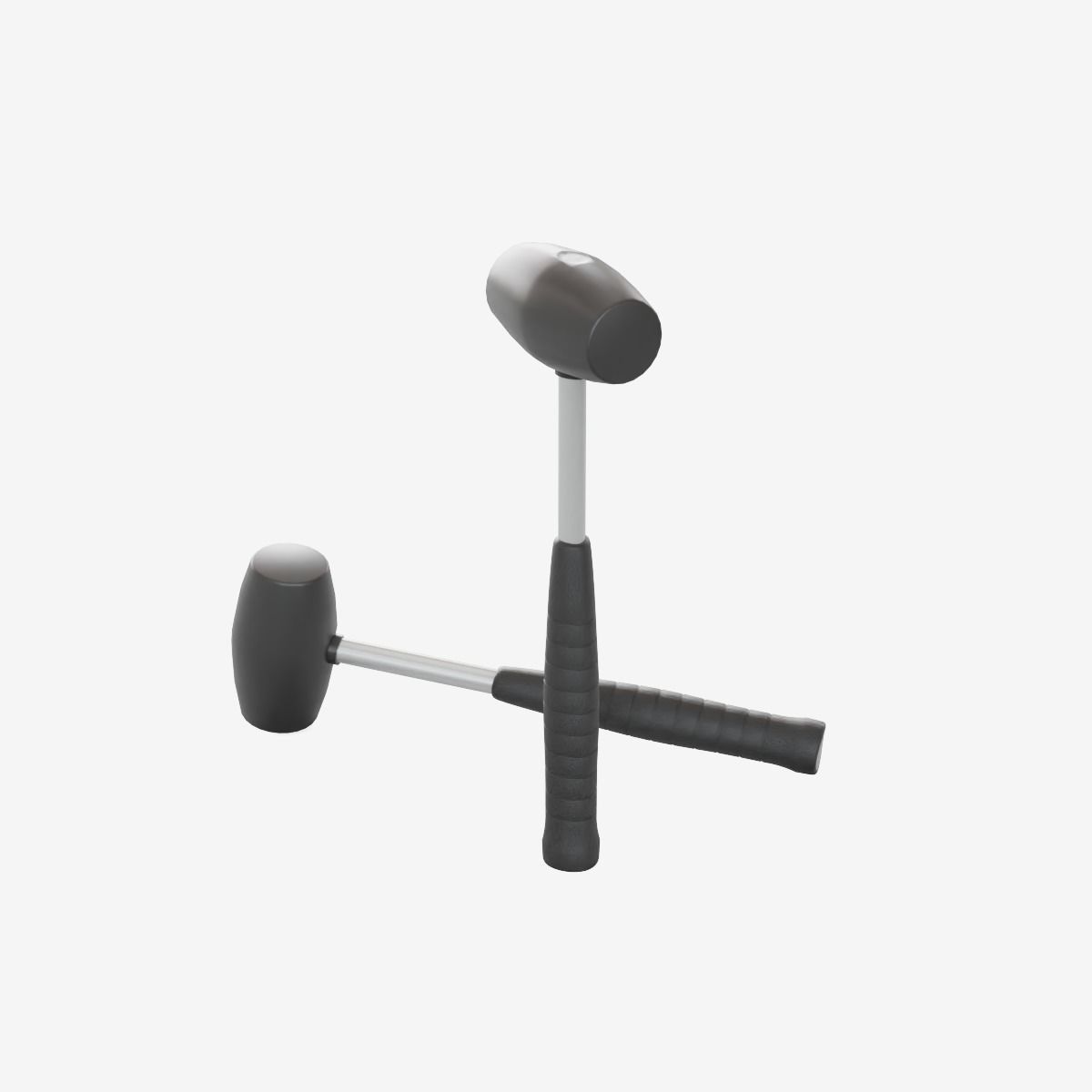 Industrial Hammer Low-poly 3D model_14