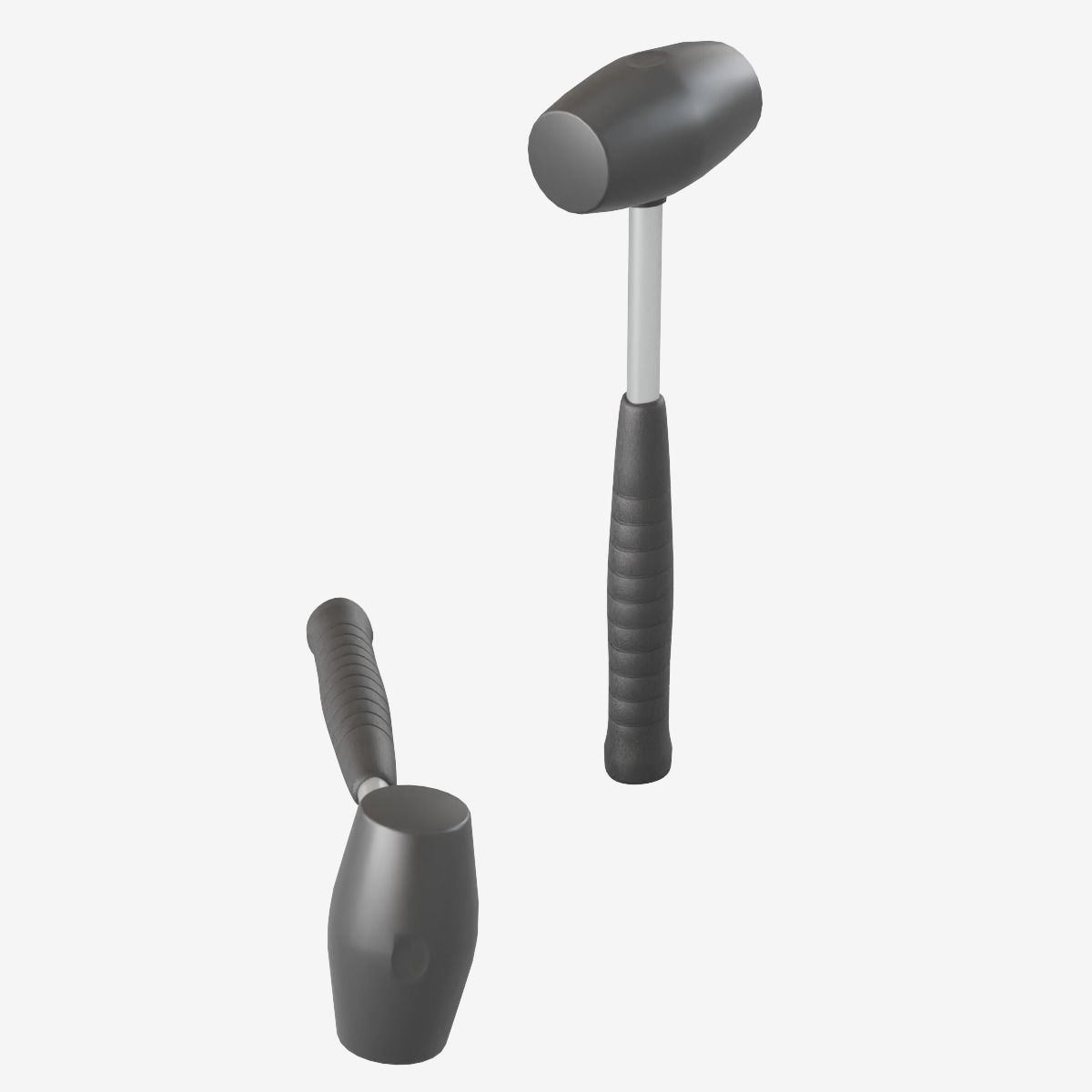 Industrial Hammer Low-poly 3D model_15