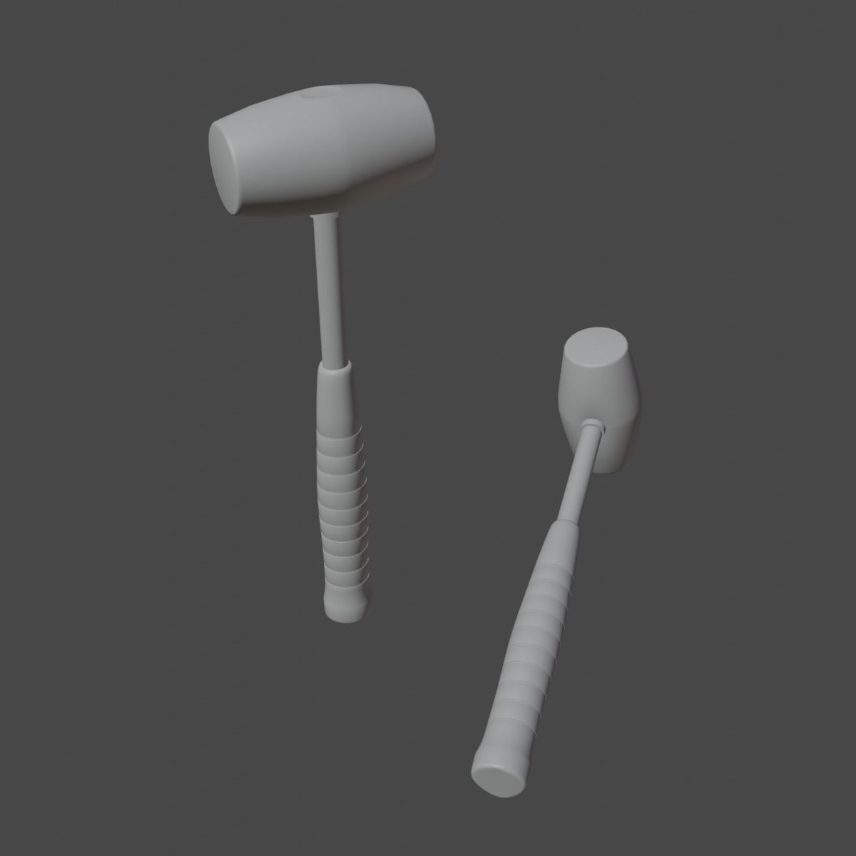 Industrial Hammer Low-poly 3D model_23