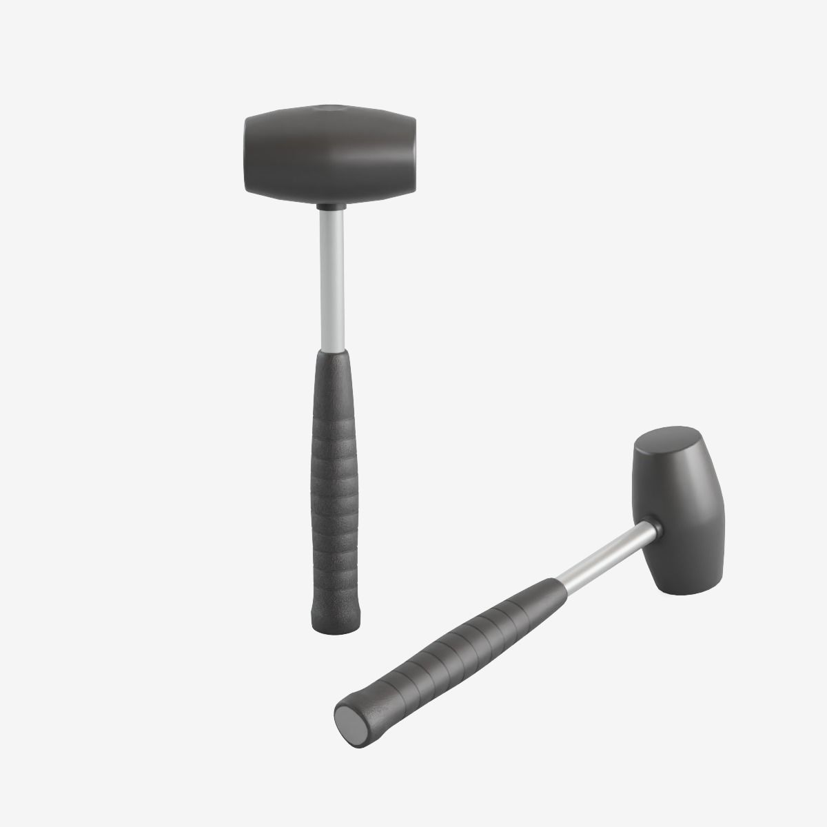 Industrial Hammer Low-poly 3D model_6